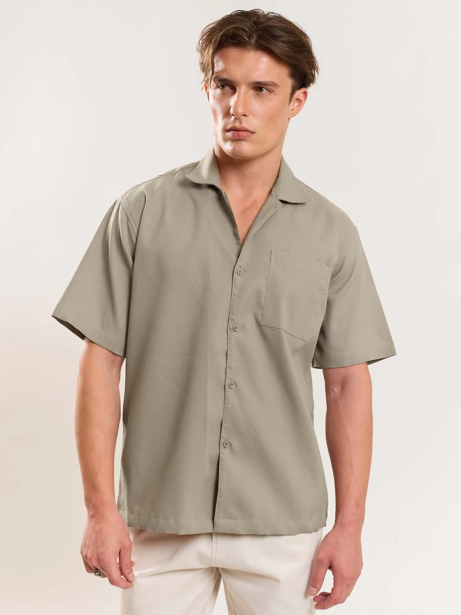 Grey Textured Shirt - Image 5