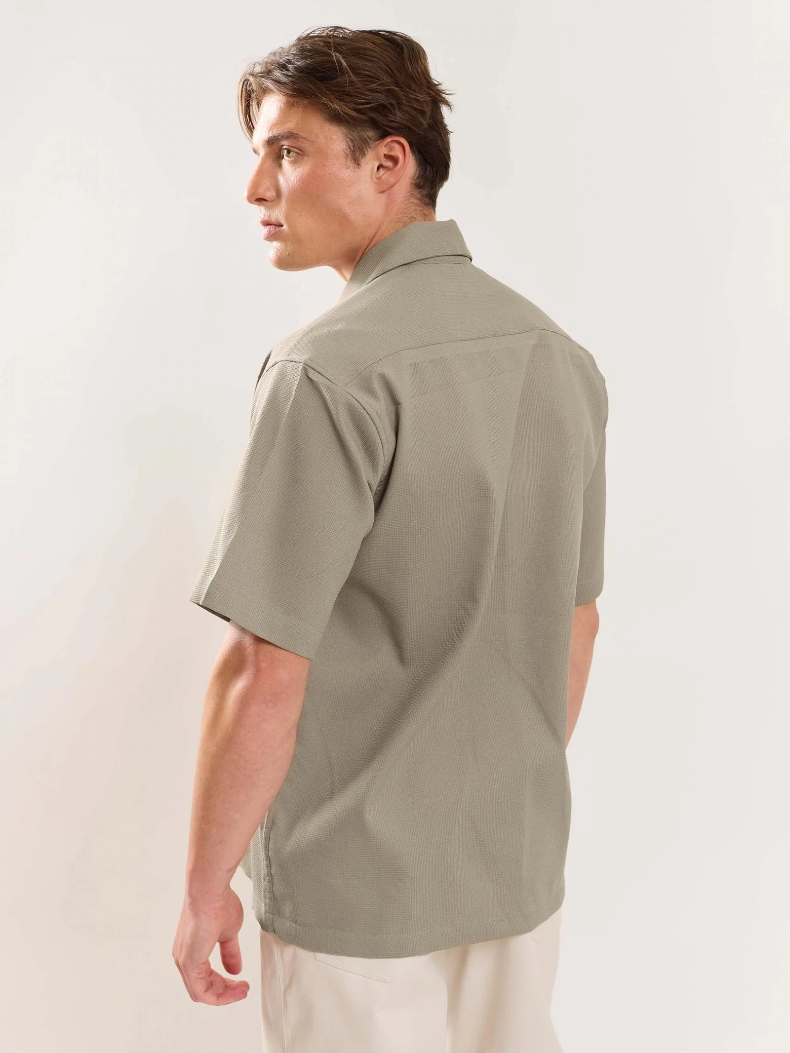 Grey Textured Shirt - Image 6