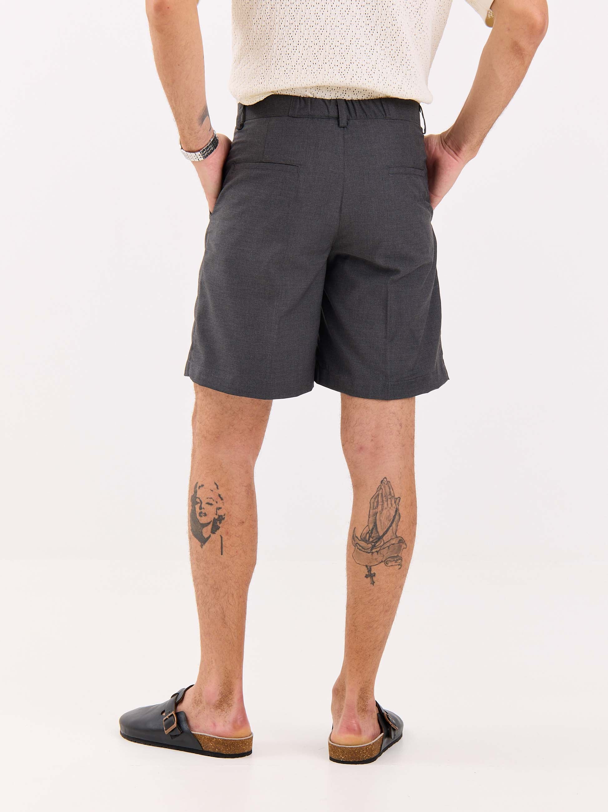 Grey Trouser Shorts - Image 7