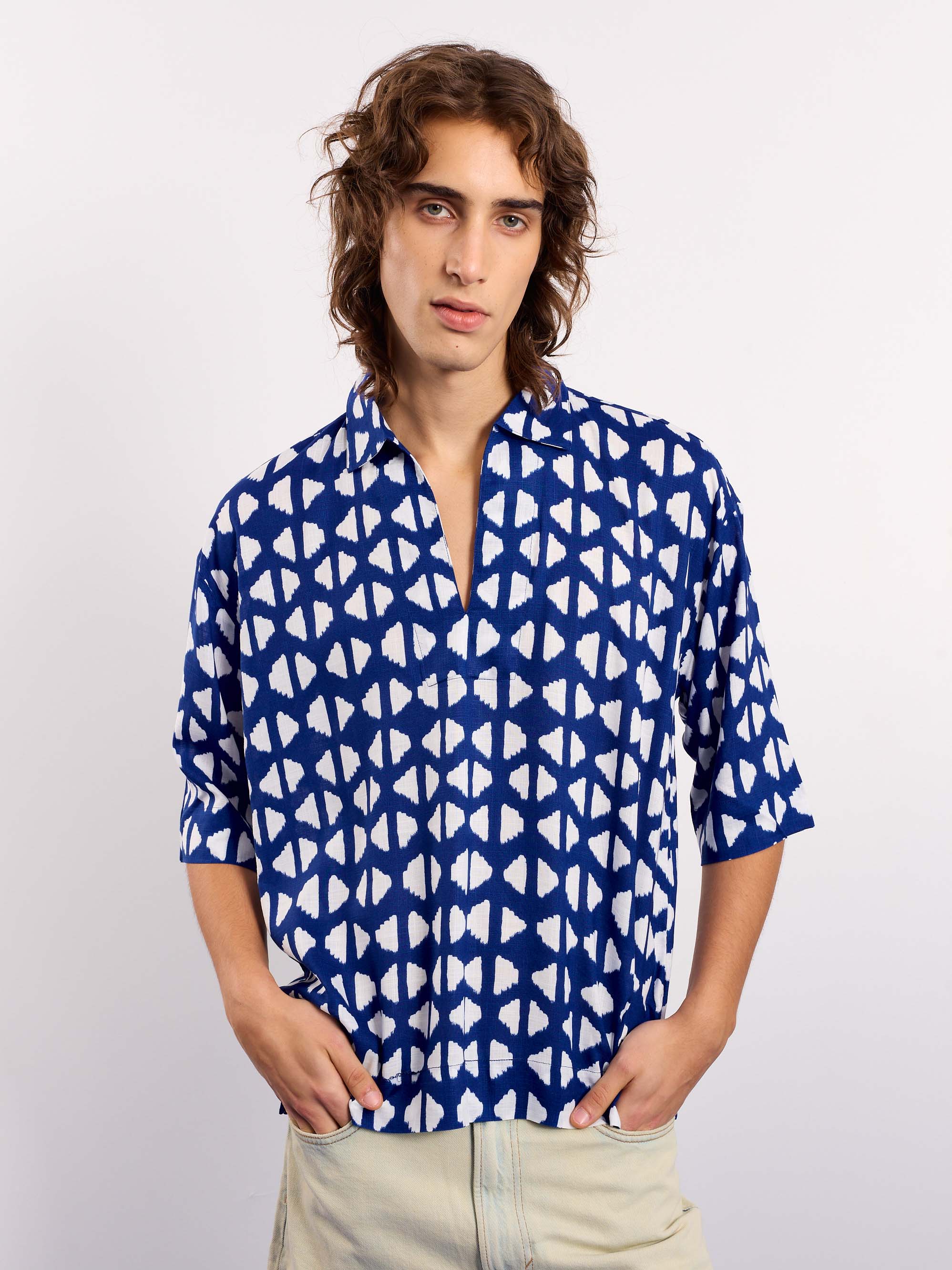 Indigo Blue Indie Printed Pullover - Image 3