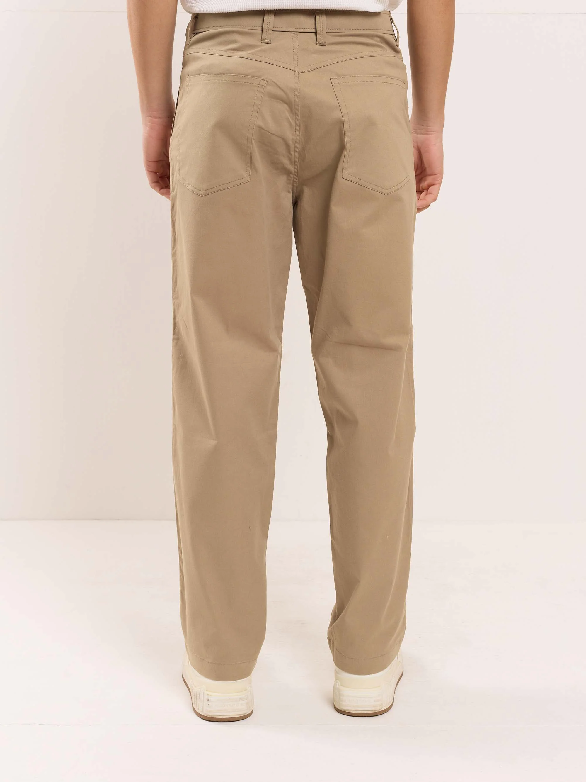 Khaki Loose Fit Twill Trousers - Image 6