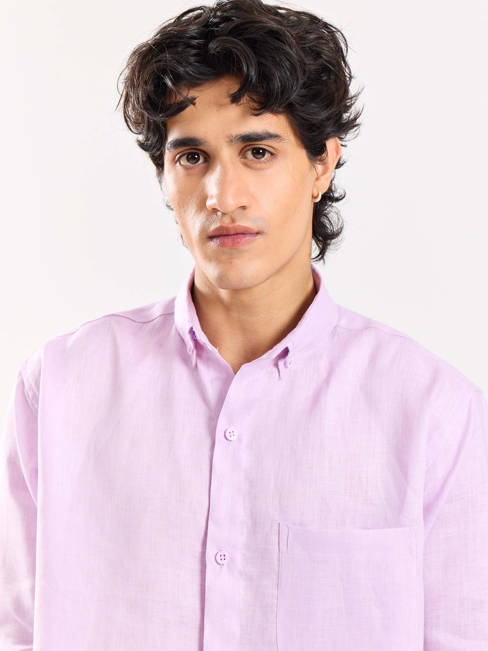 Lavender Irish Linen Shirt - Image 3