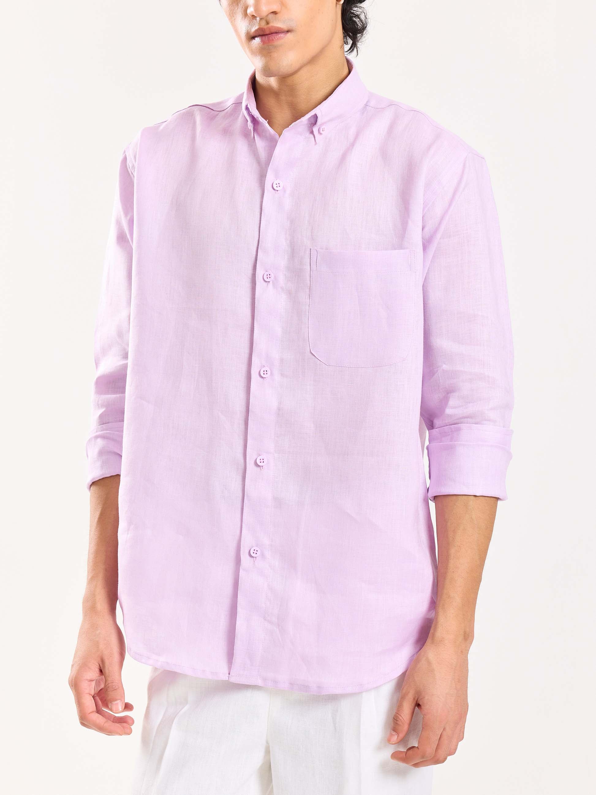 Lavender Irish Linen Shirt - Image 5