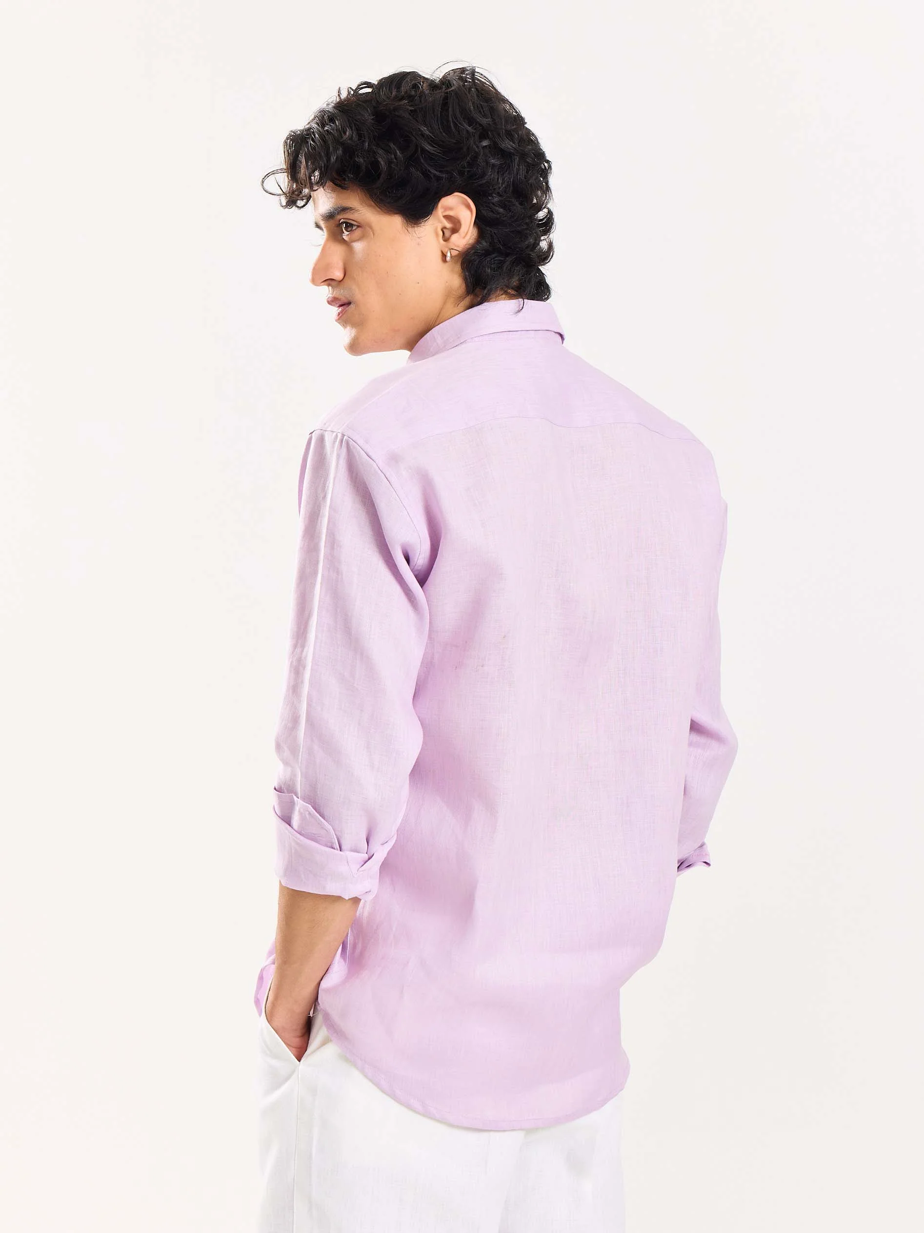 Lavender Irish Linen Shirt - Image 7
