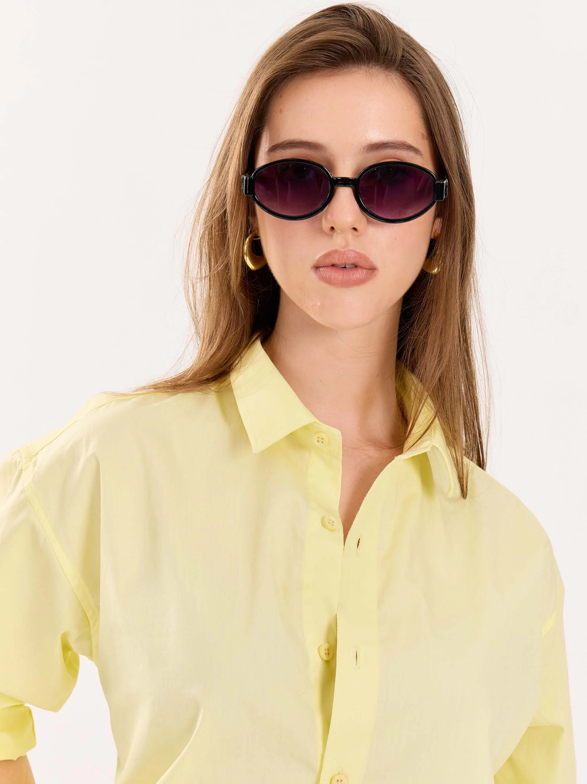 Lemon Yellow Poplin Shirt - Image 6