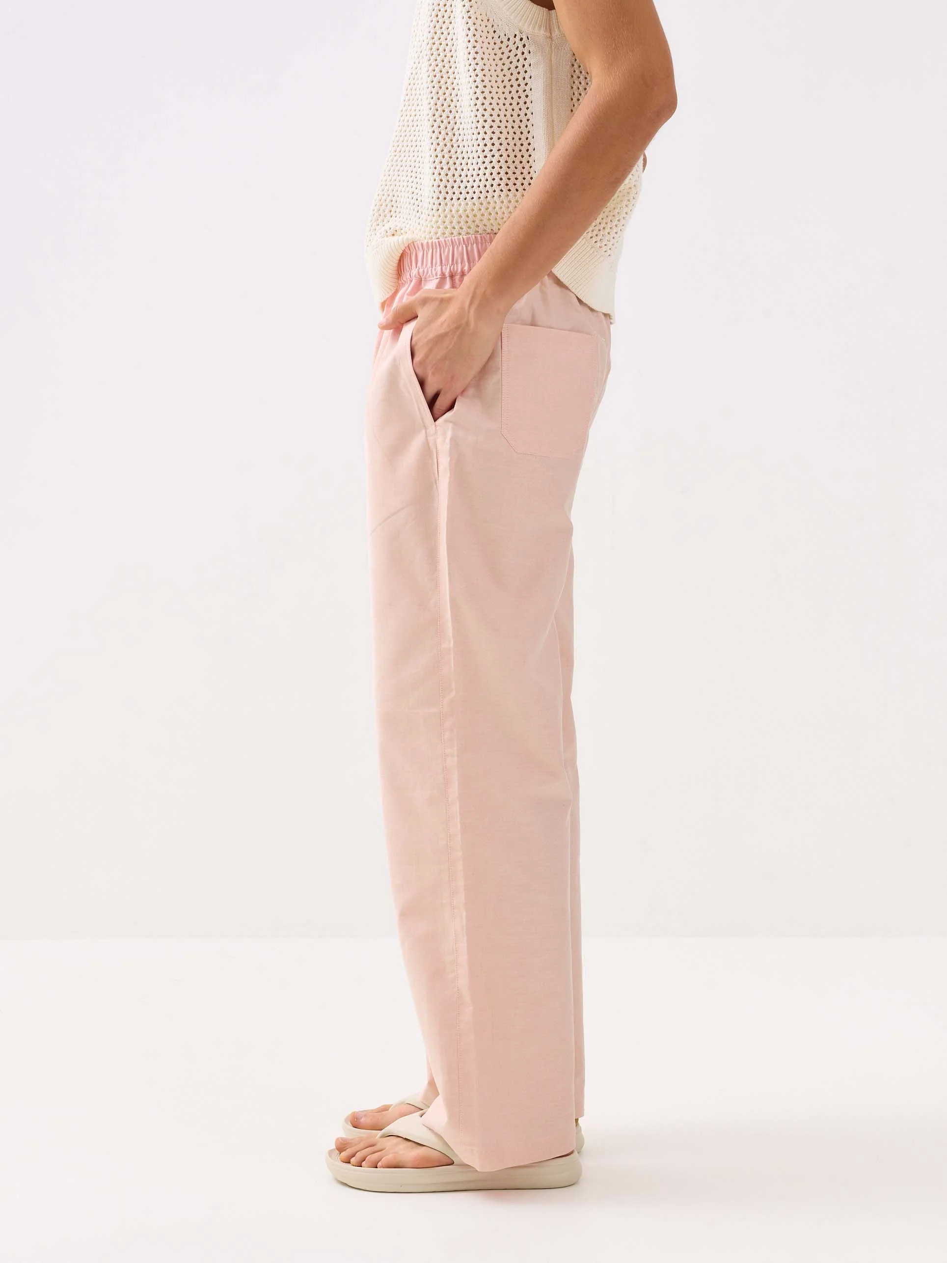 Light Peach Oxford Pull-on Pants - Image 7