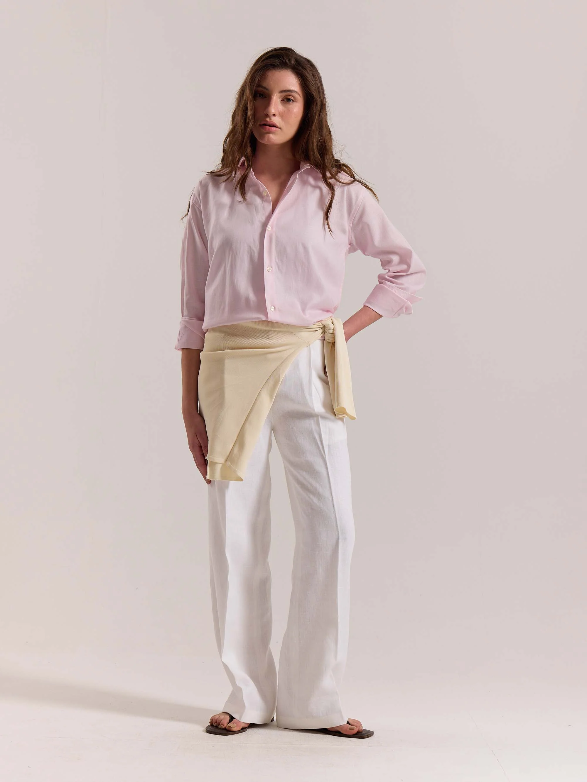Light Pink Linen-blend Shirt - Image 2