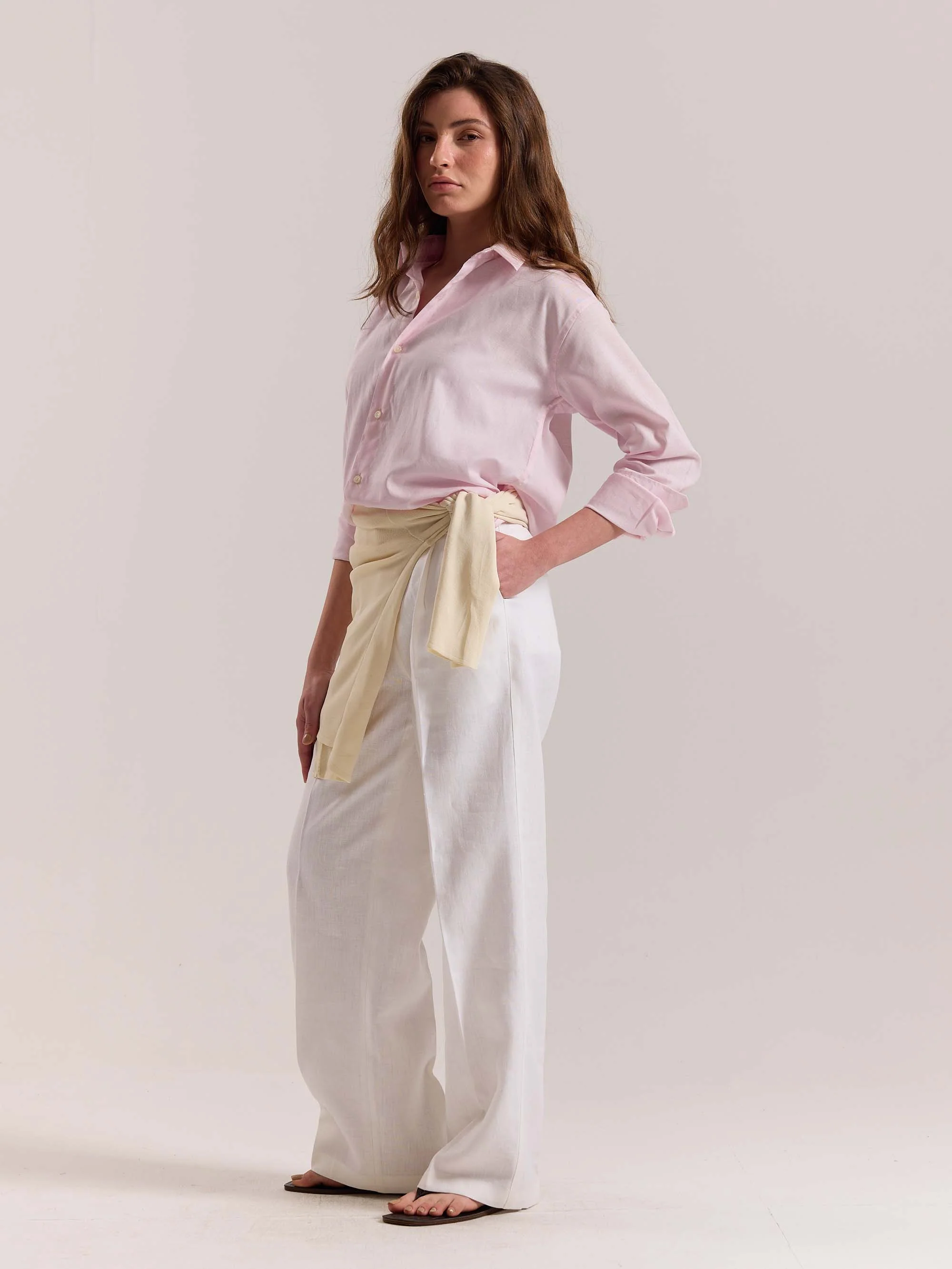 Light Pink Linen-blend Shirt - Image 7