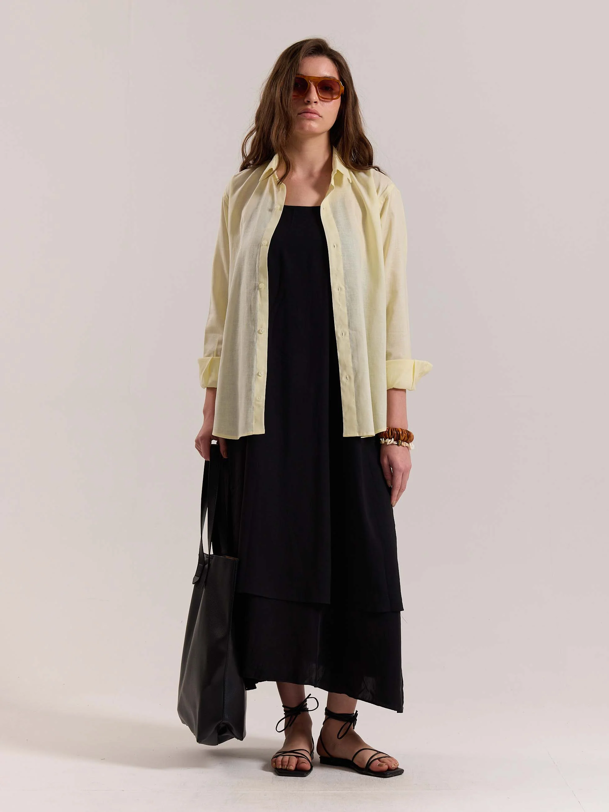 Light Yellow Linen-blend Shirt - Image 2
