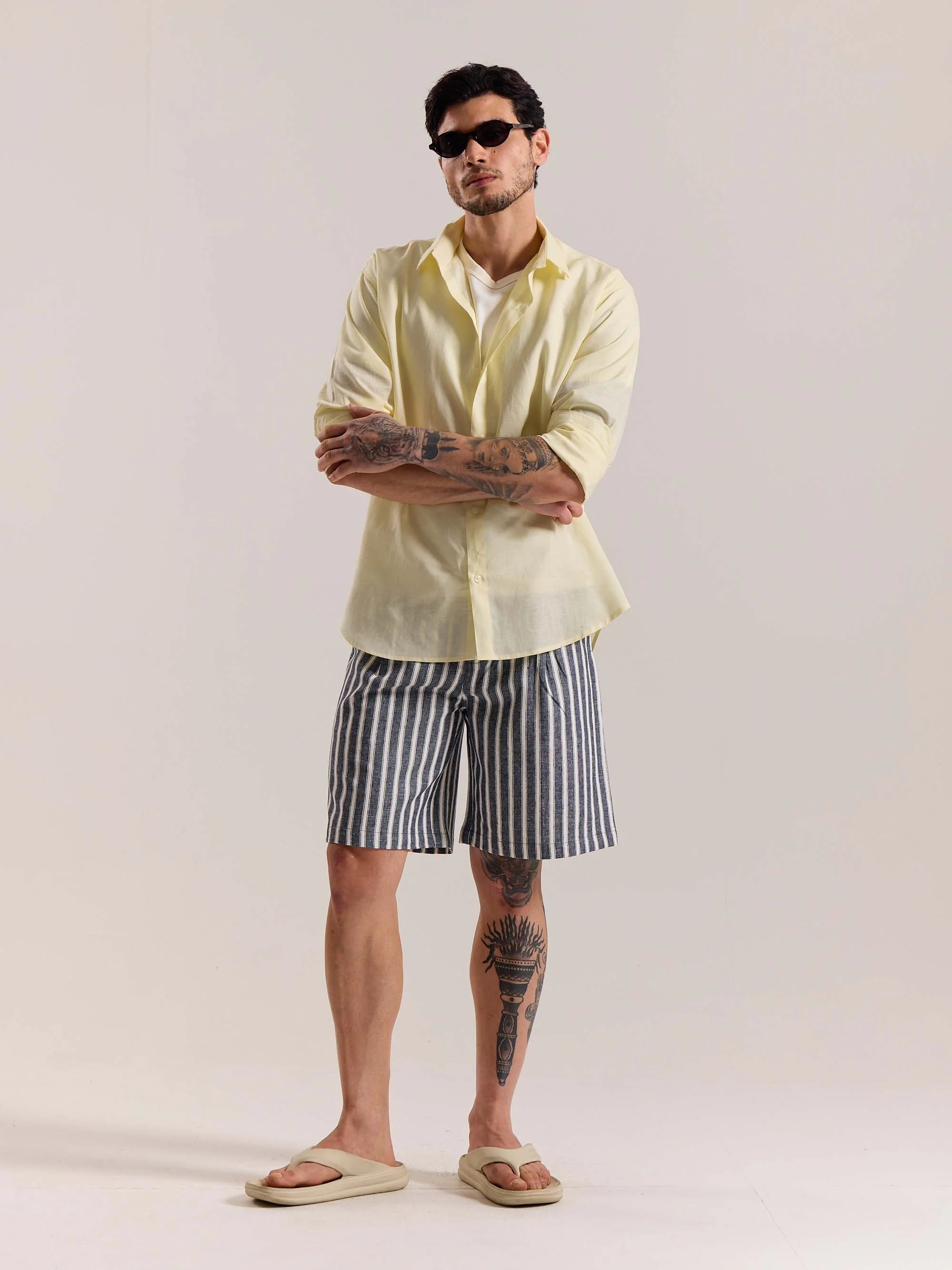 Light Yellow Linen-blend Shirt - Image 5