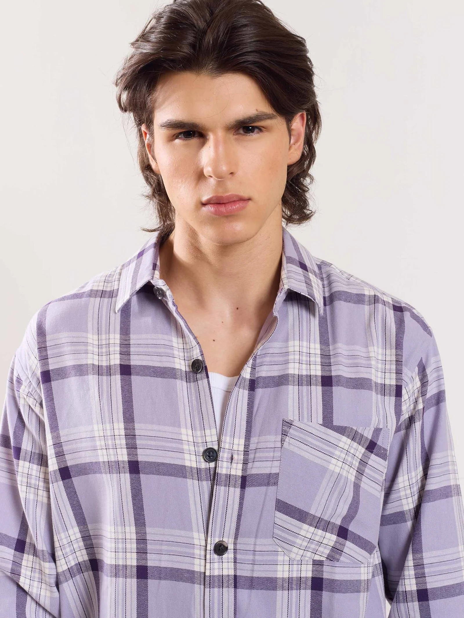 Lilac Flannel Overshirt - Image 3