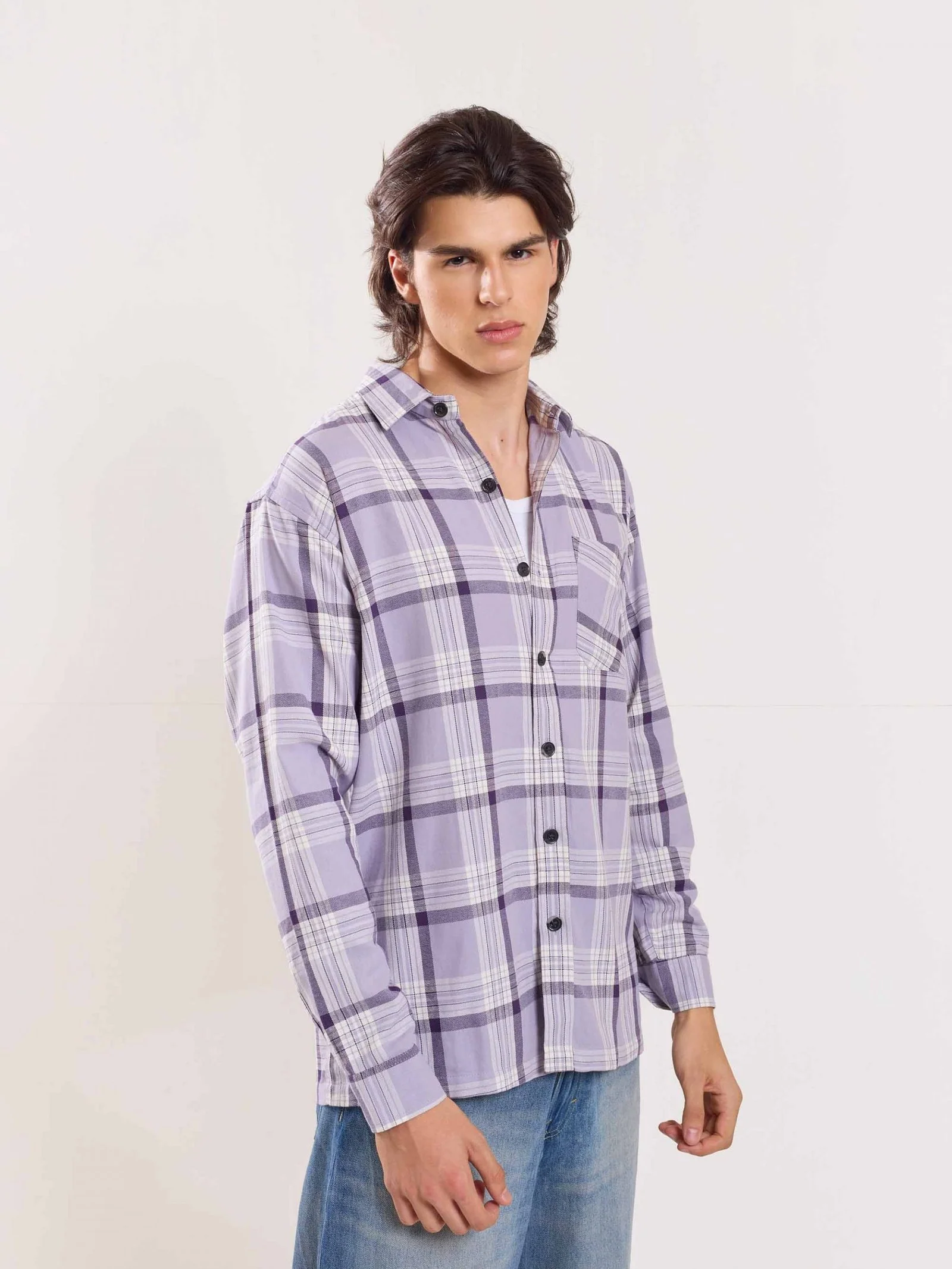 Lilac Flannel Overshirt - Image 4