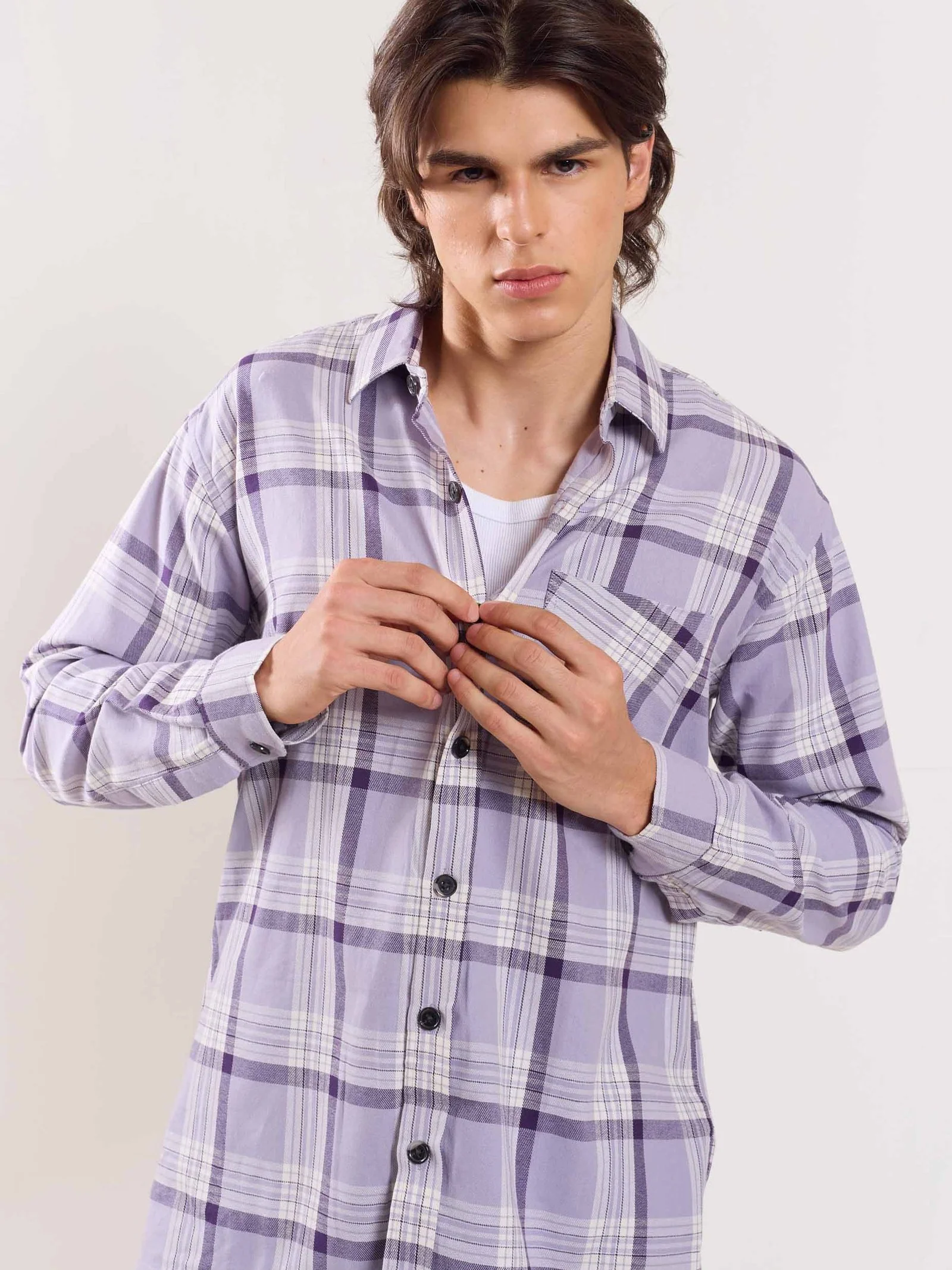 Lilac Flannel Overshirt - Image 5