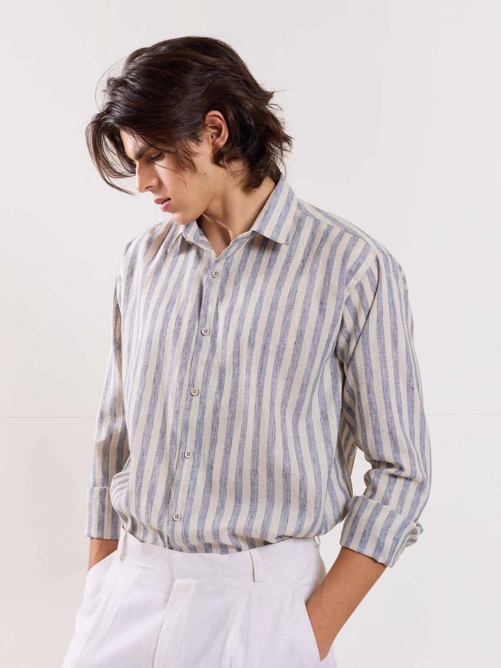 Linen Striped Shirt - Image 5