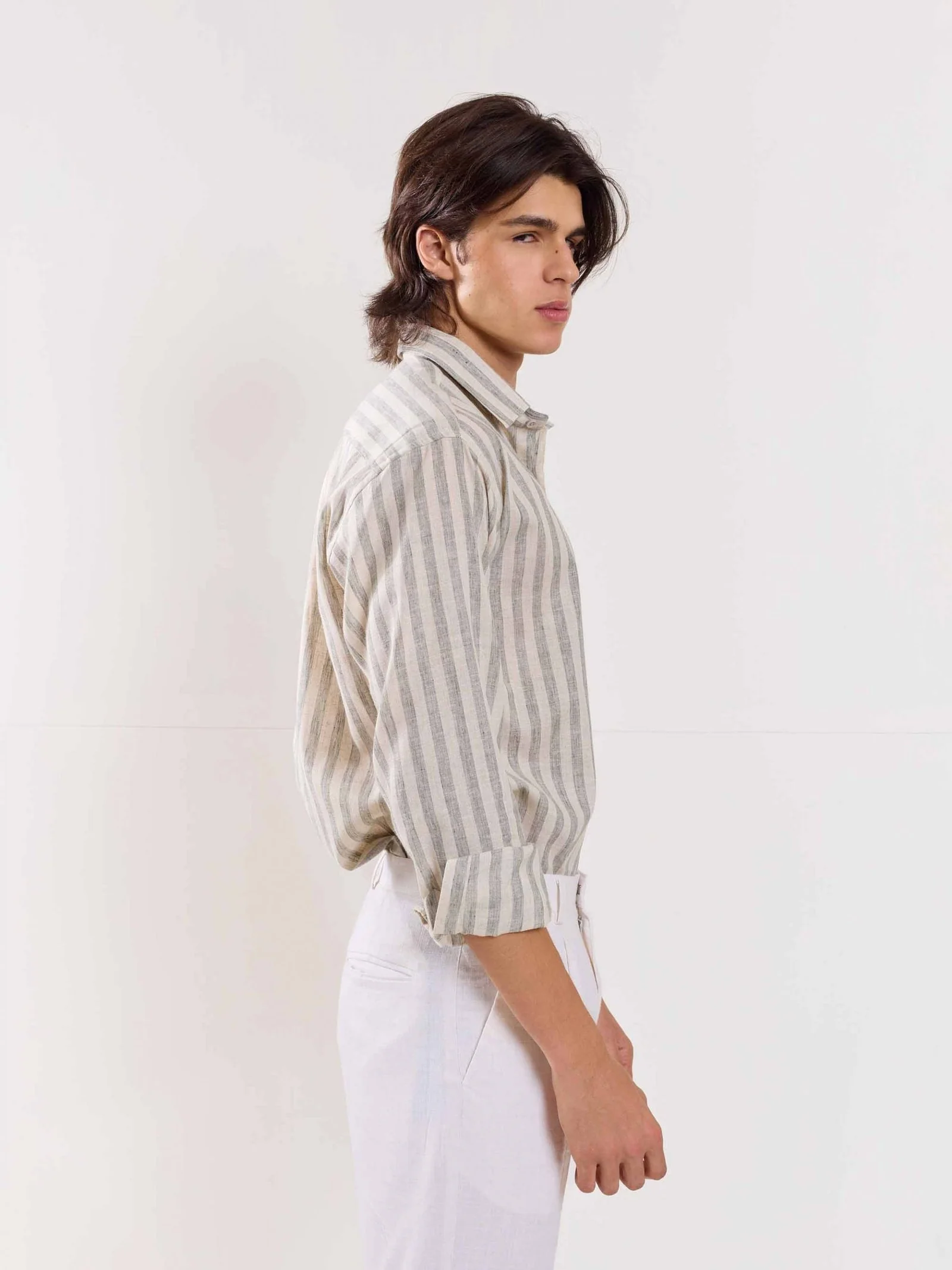 Linen Striped Shirt - Image 4
