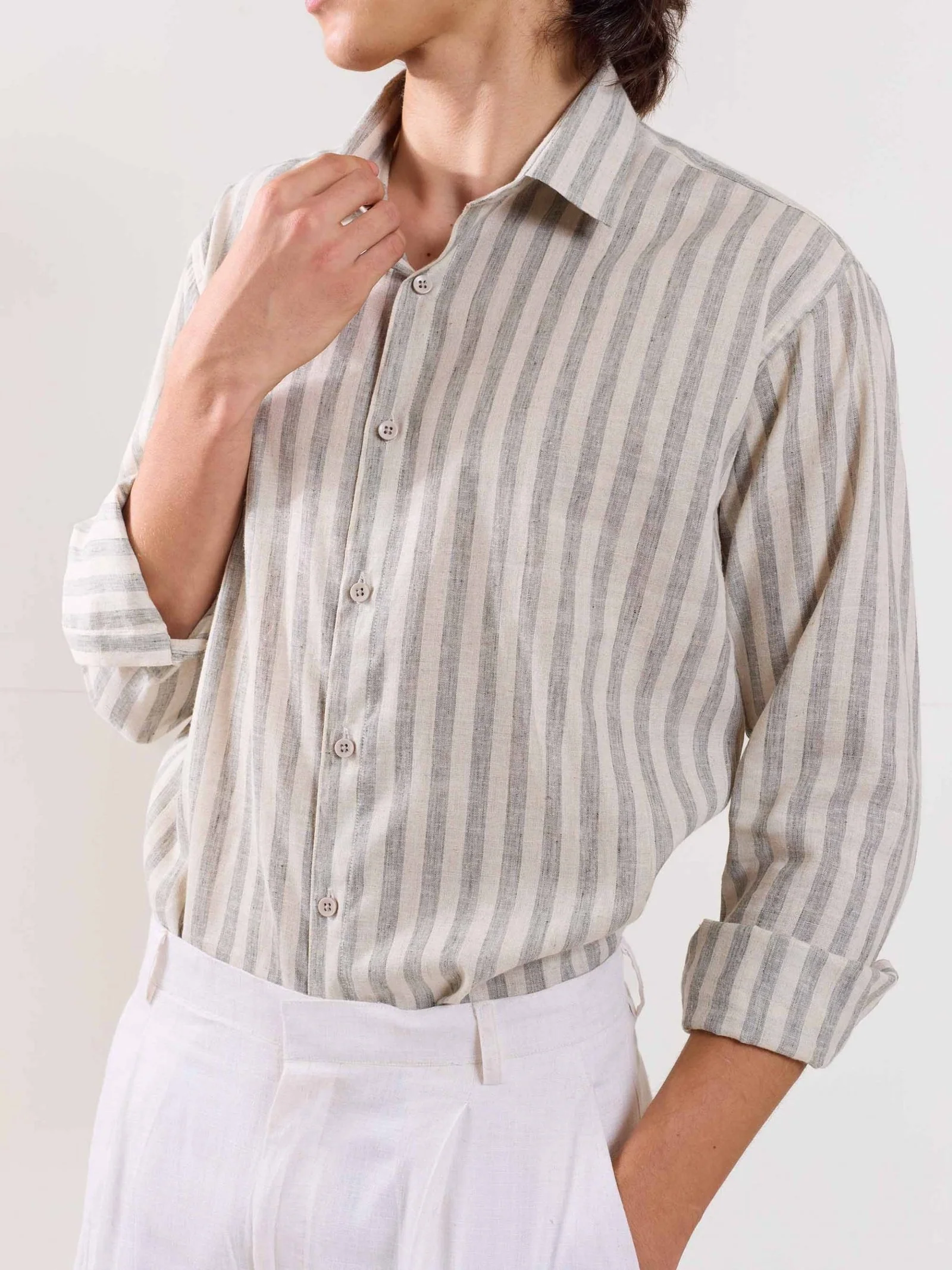 Linen Striped Shirt - Image 5