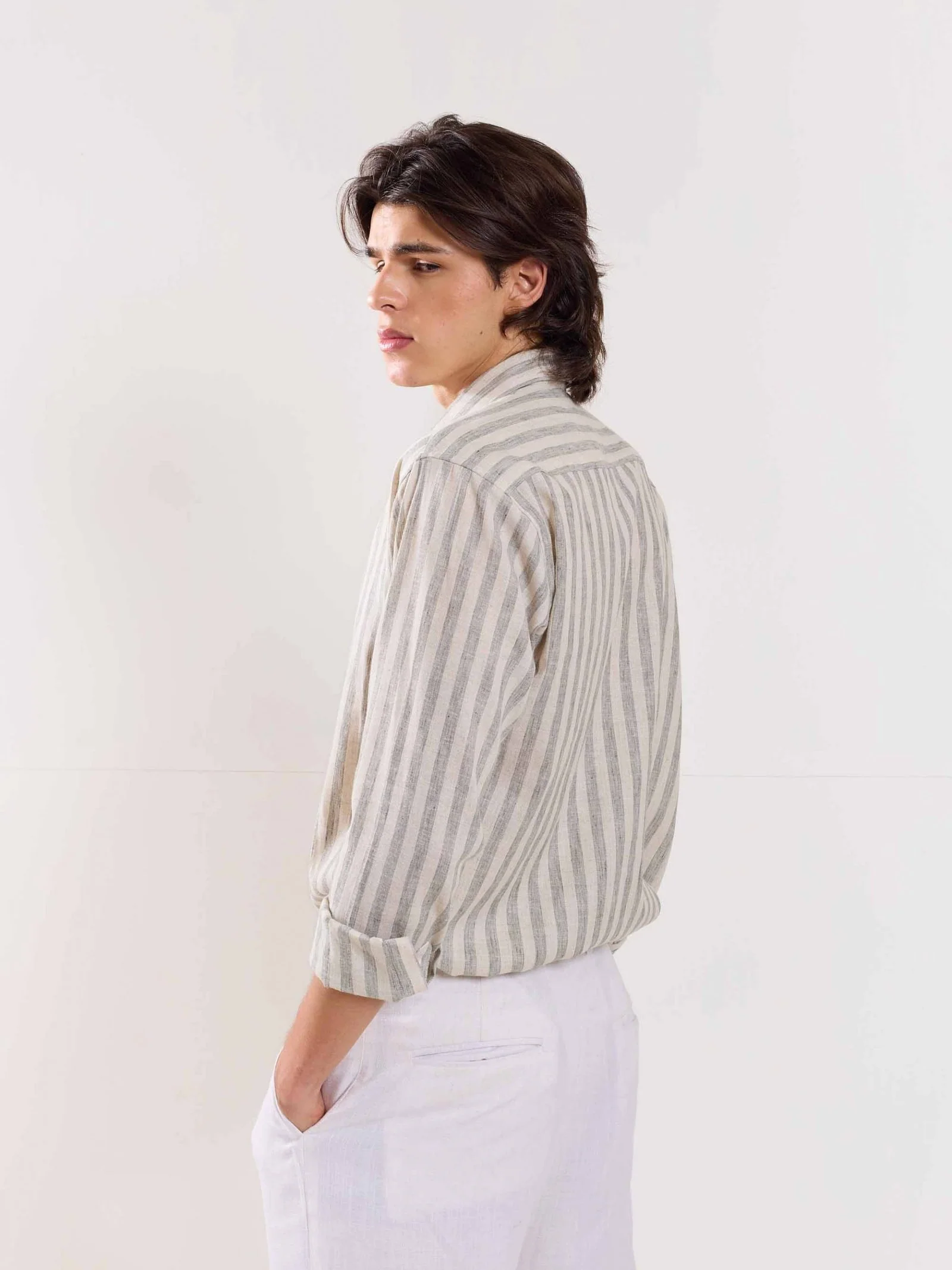 Linen Striped Shirt - Image 6