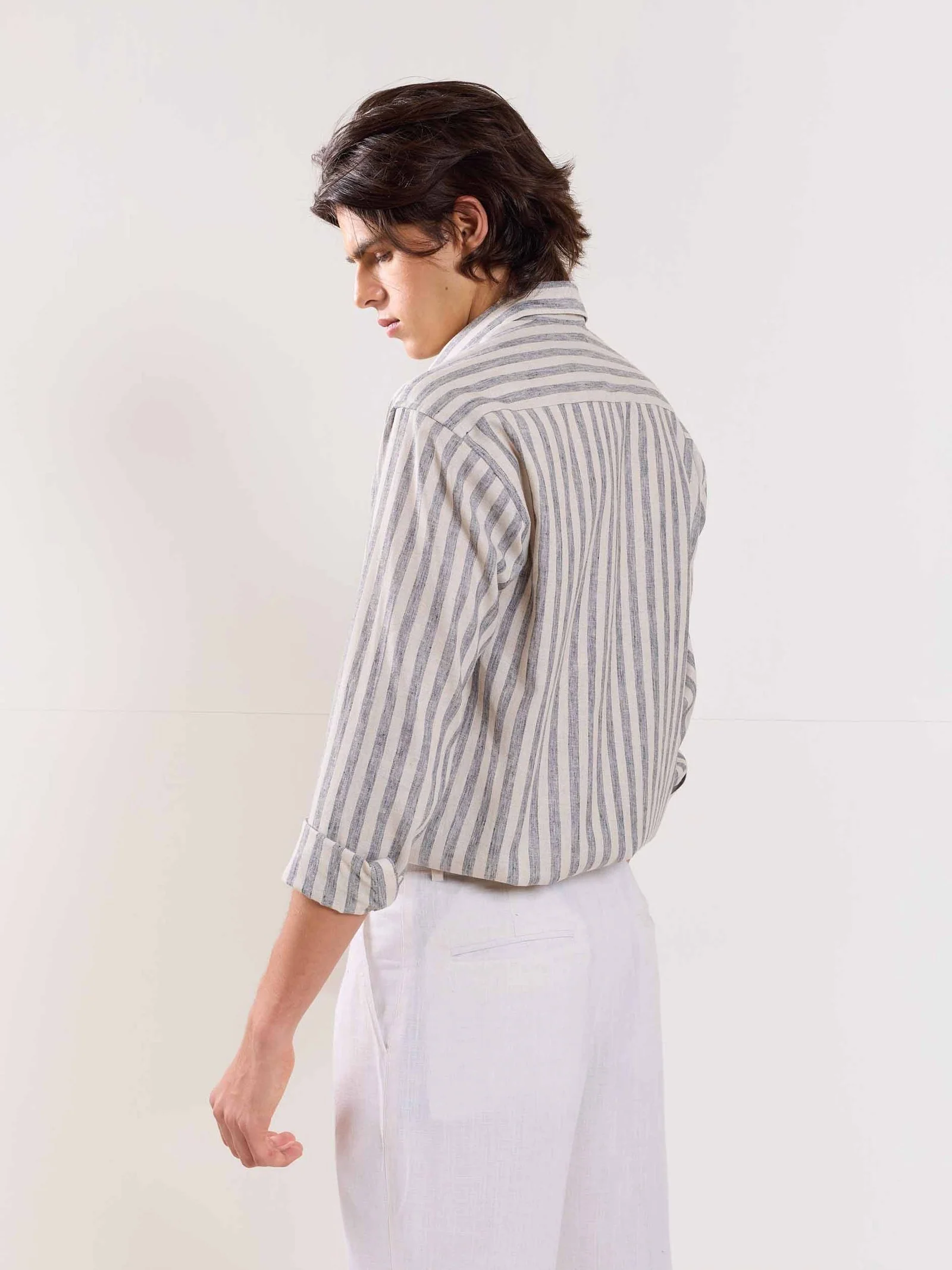 Linen Striped Shirt - Image 6
