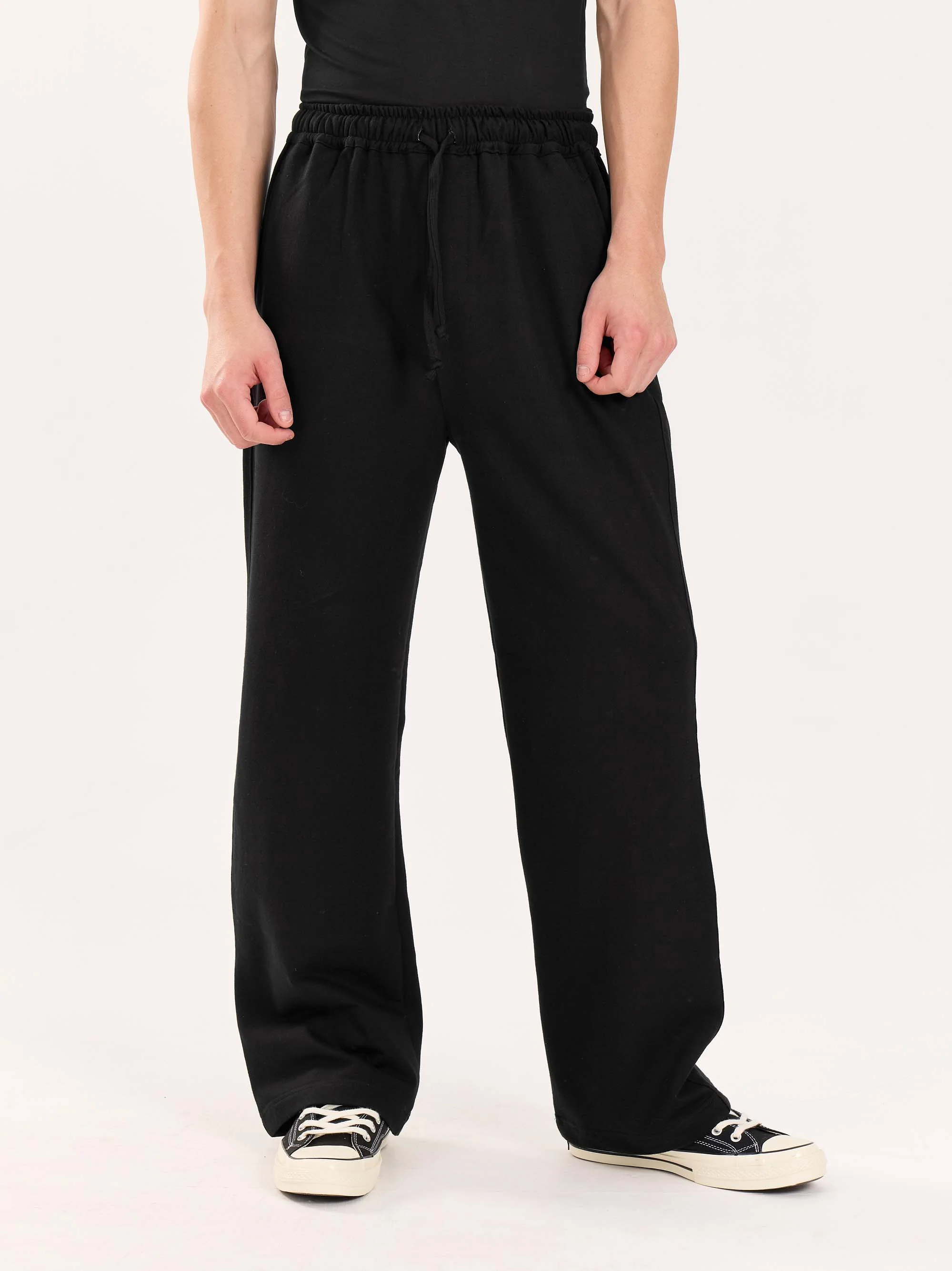 Loose Fit Black Sweatpants - Image 3