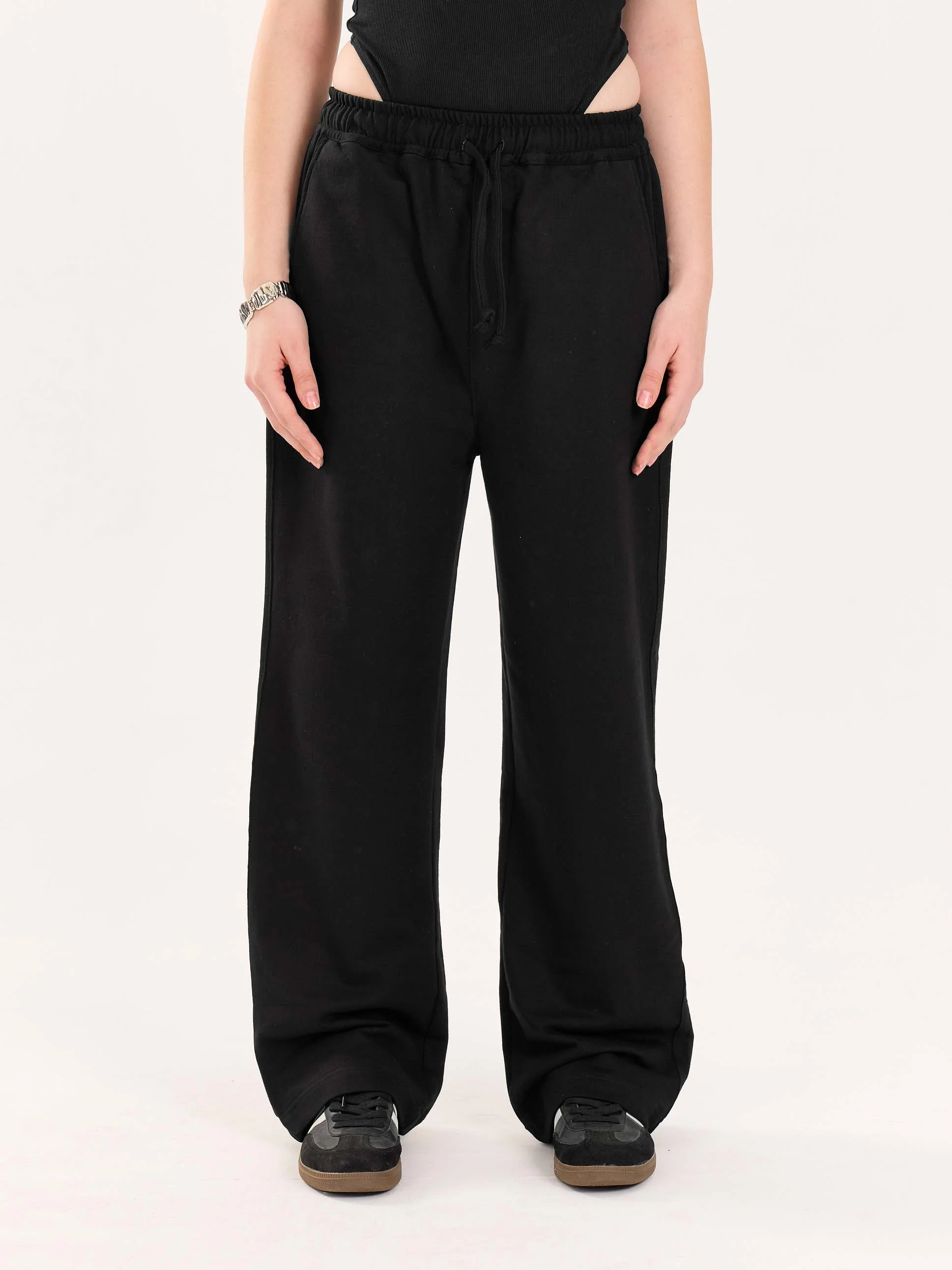 Loose Fit Black Sweatpants - Image 4