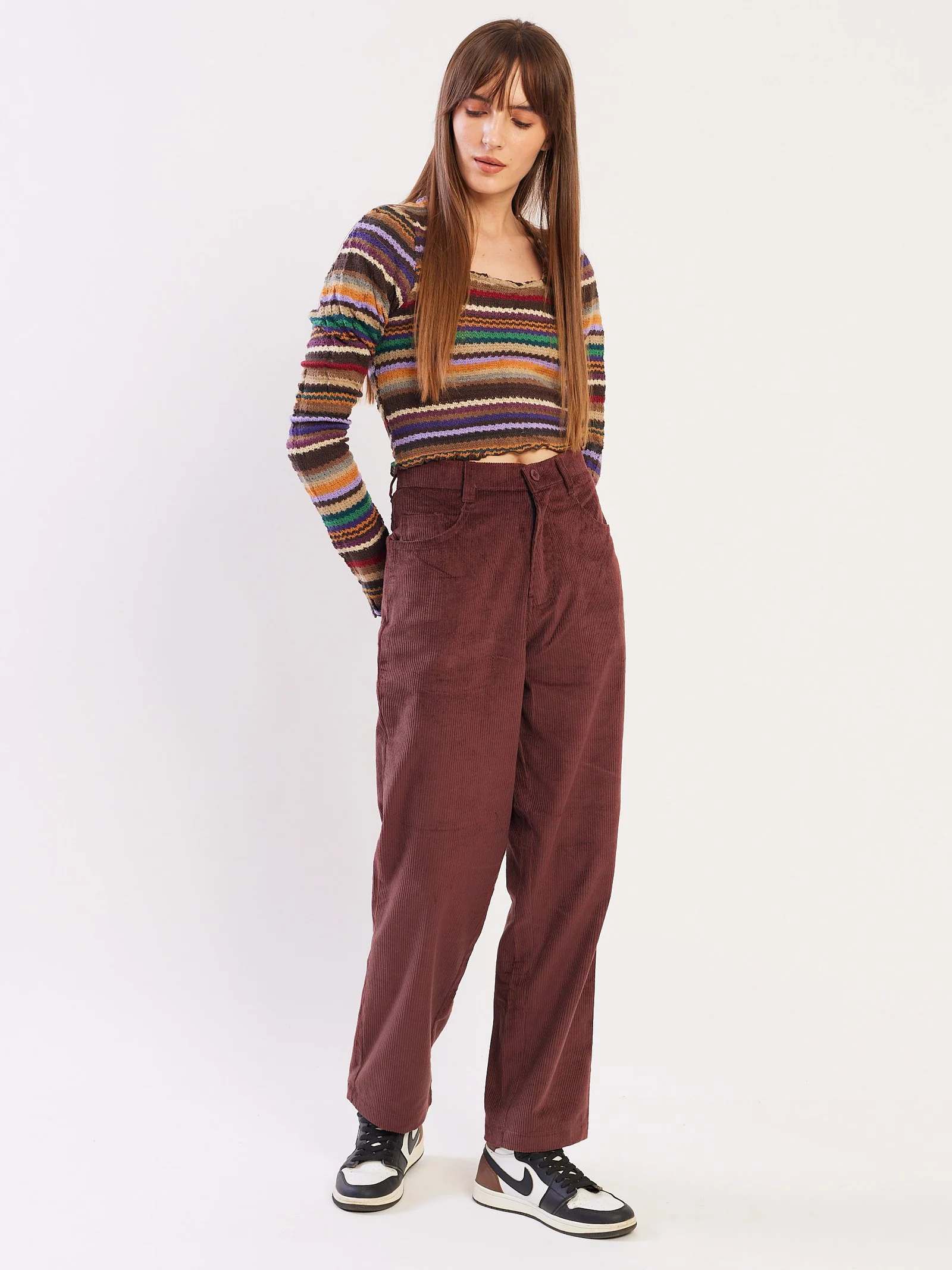 Loose Fit Corduroy Trousers - Image 3