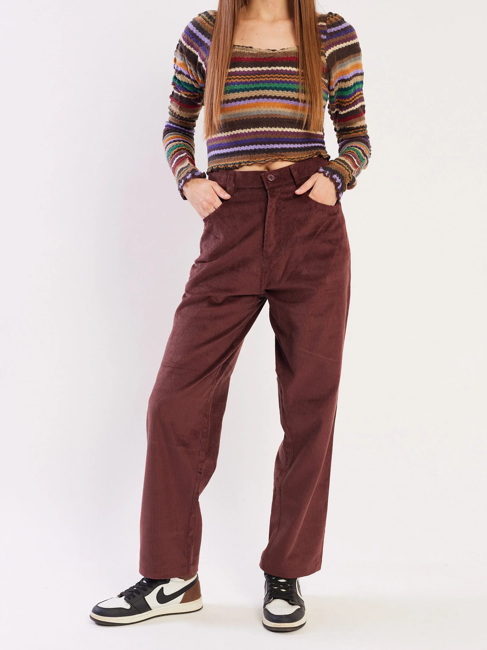 Loose Fit Corduroy Trousers - Image 5