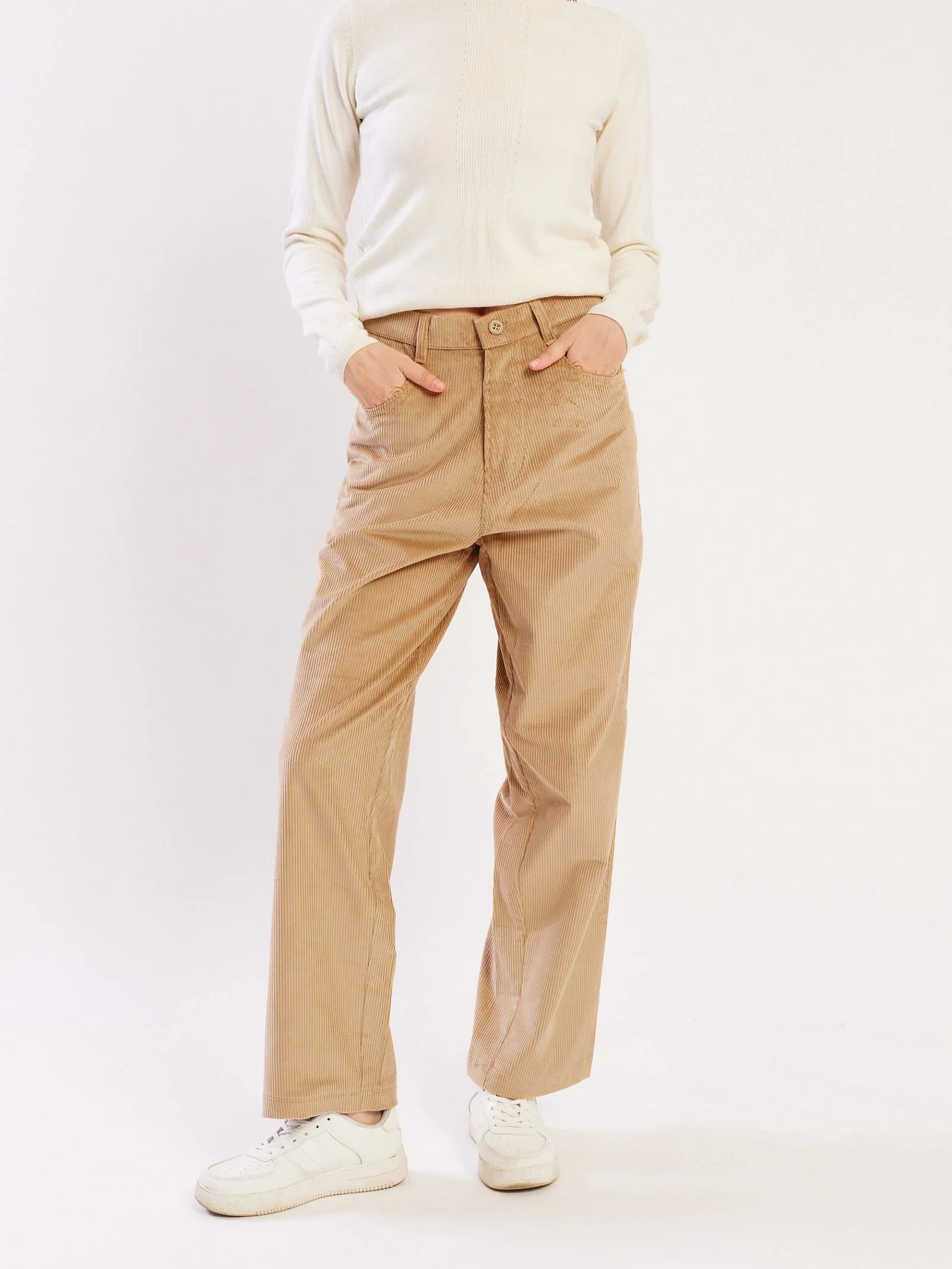 Loose Fit Corduroy Trousers - Image 3