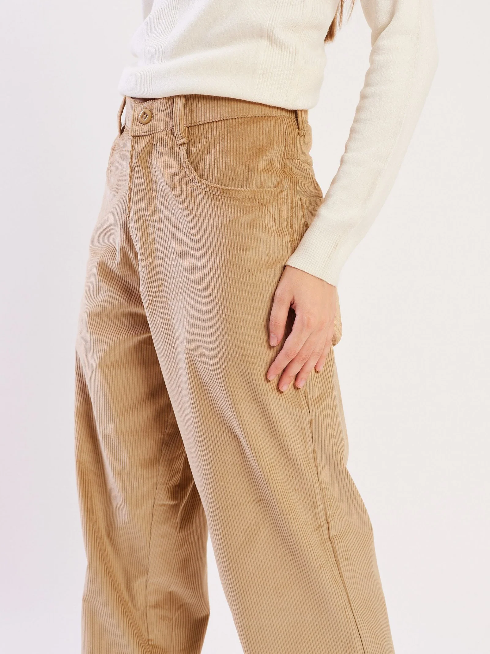 Loose Fit Corduroy Trousers - Image 5