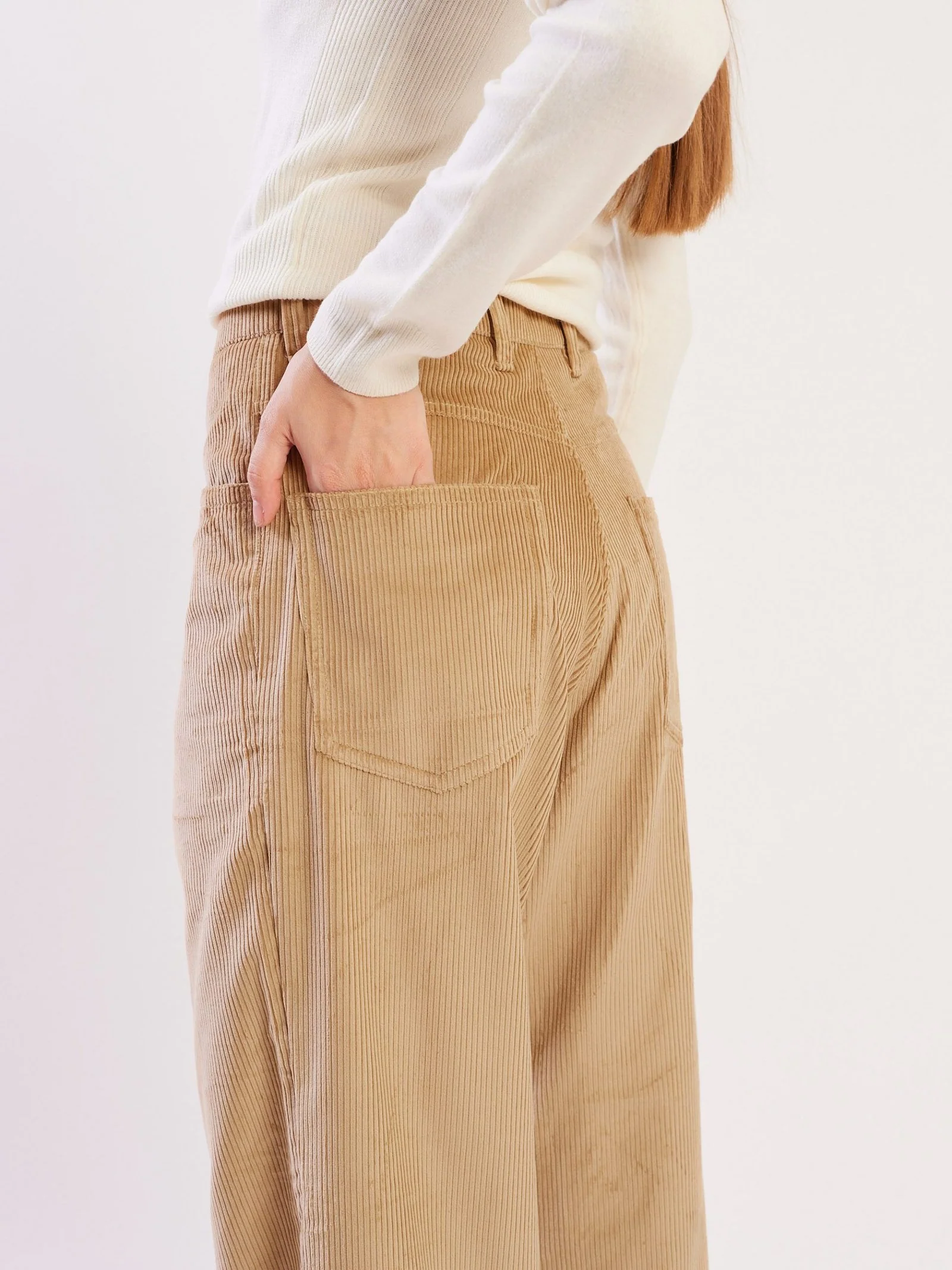 Loose Fit Corduroy Trousers - Image 6