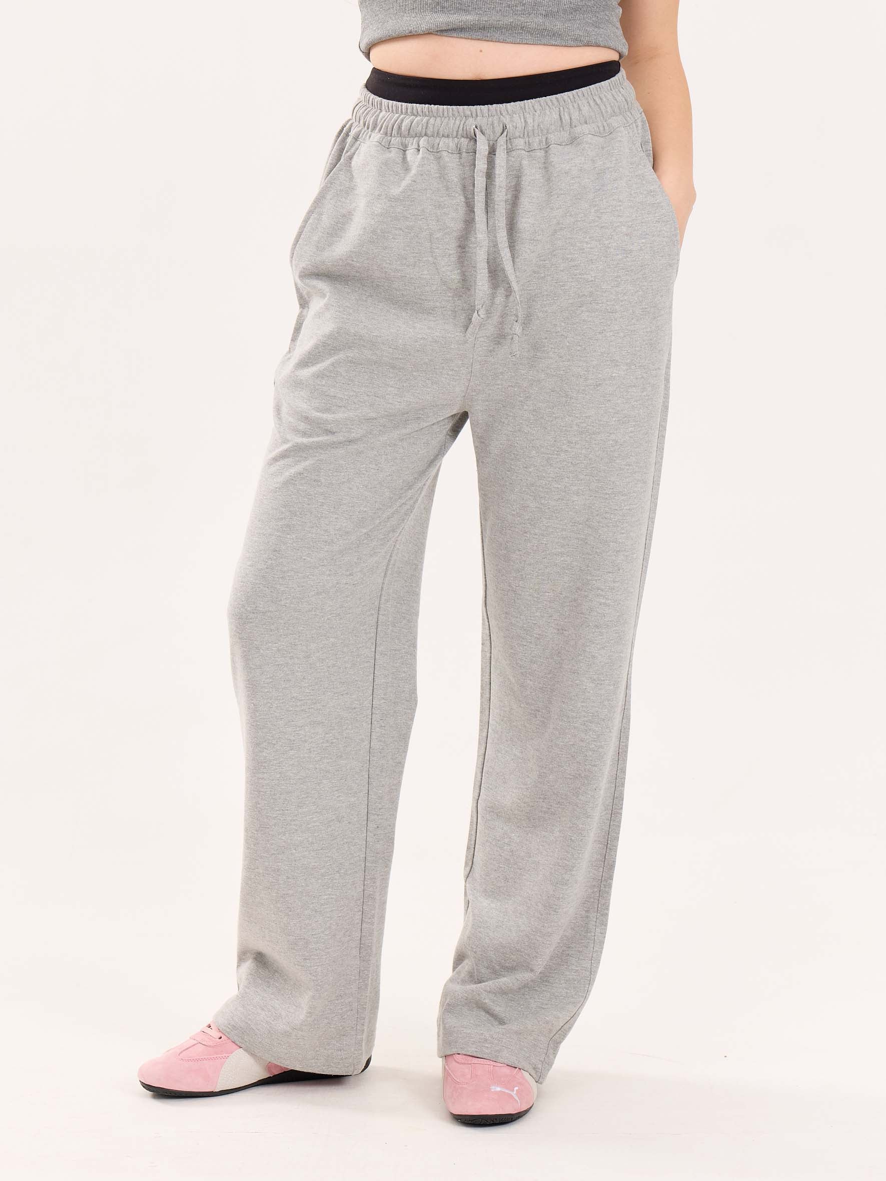 Loose Fit Marl Grey Sweatpants - Image 4