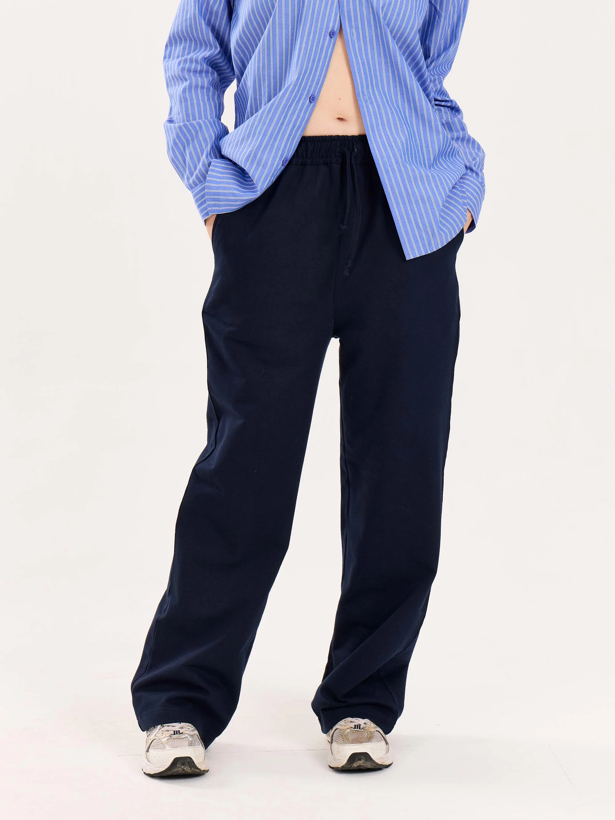 Loose Fit Navy Blue Sweatpants - Image 4