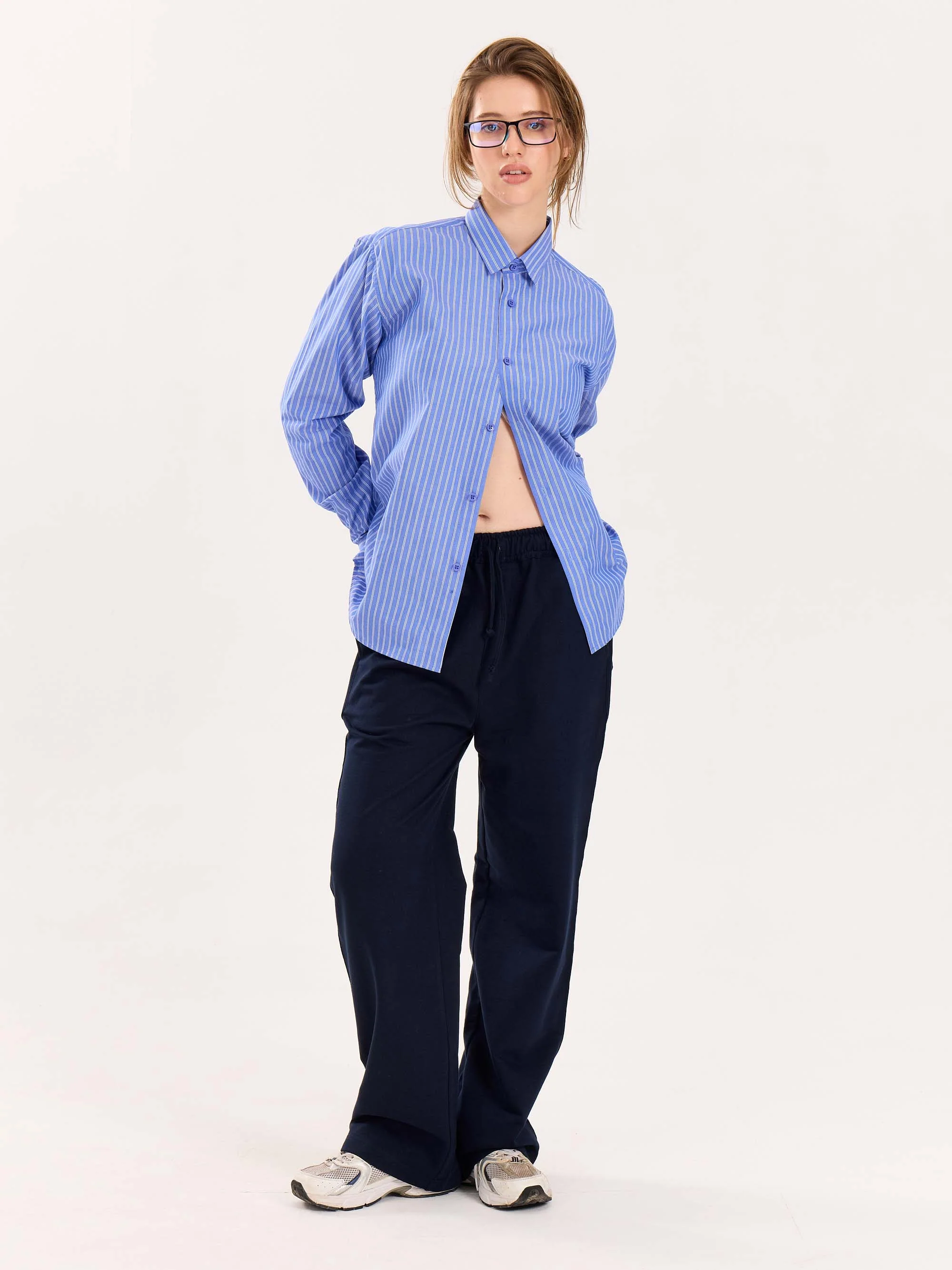 Loose Fit Navy Blue Sweatpants - Image 5
