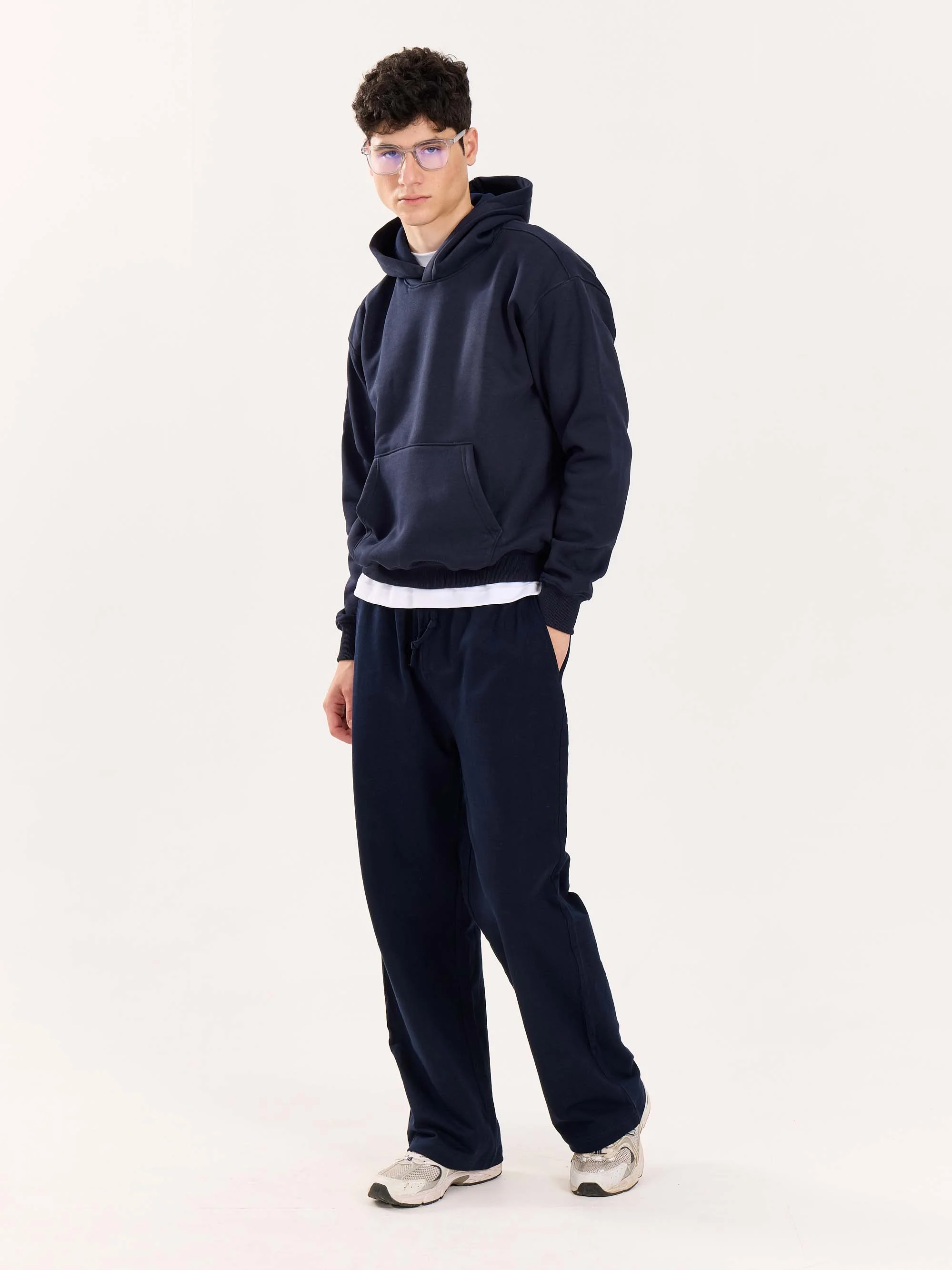 Loose Fit Navy Blue Sweatpants - Image 6