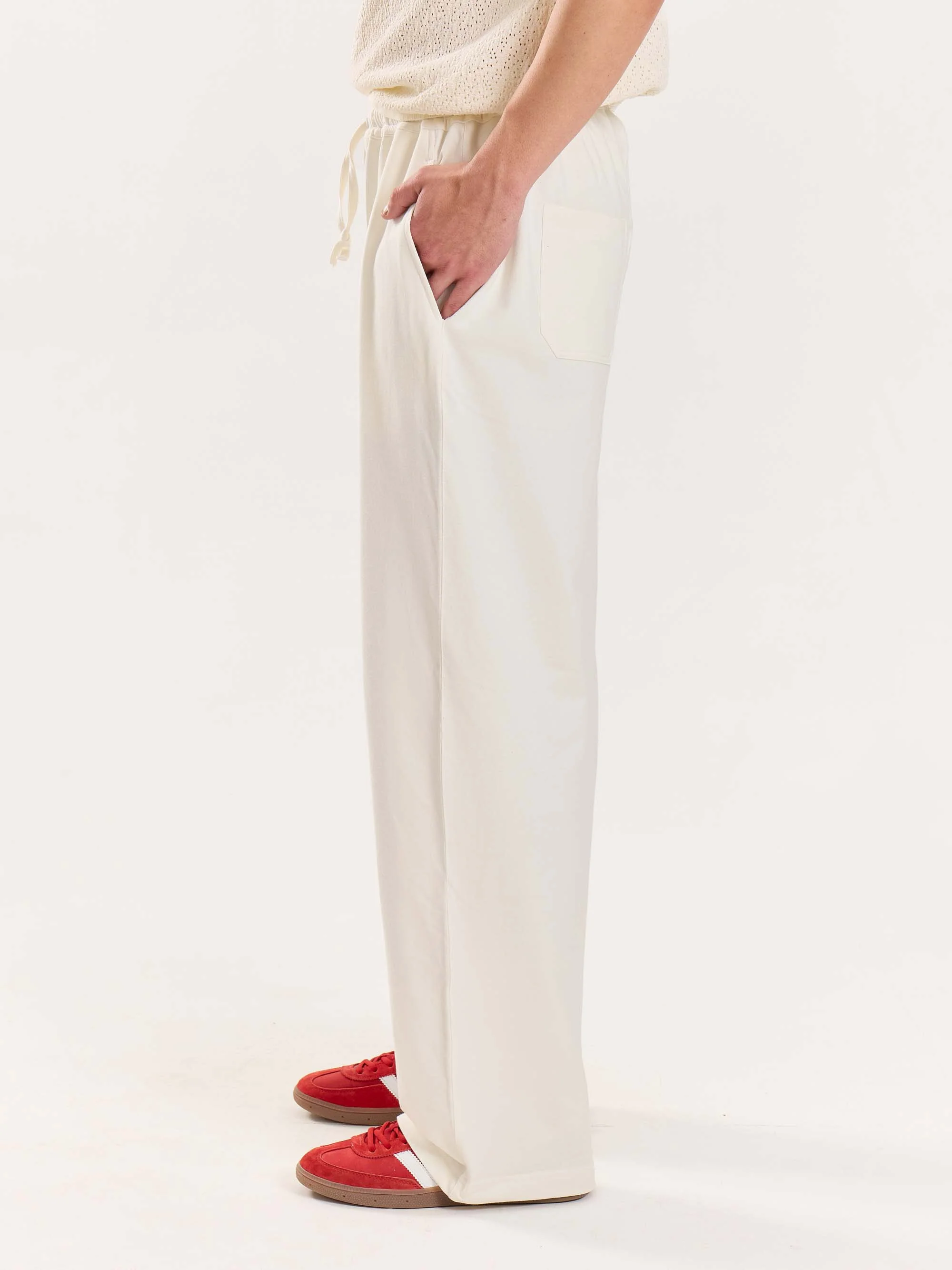 Loose Fit Off White Sweatpants - Image 7