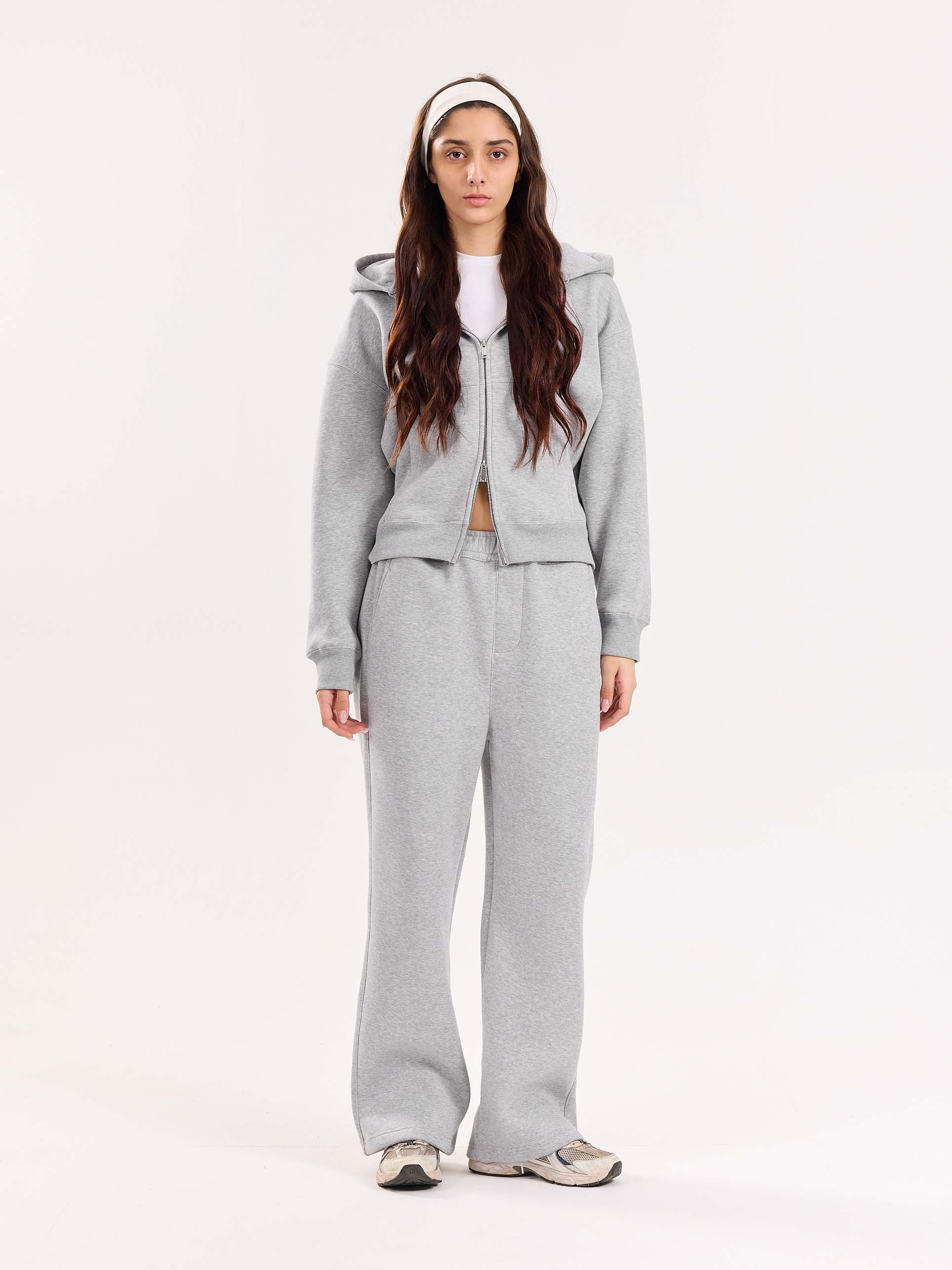 Marl Grey Fleece Sweatpants - Image 3