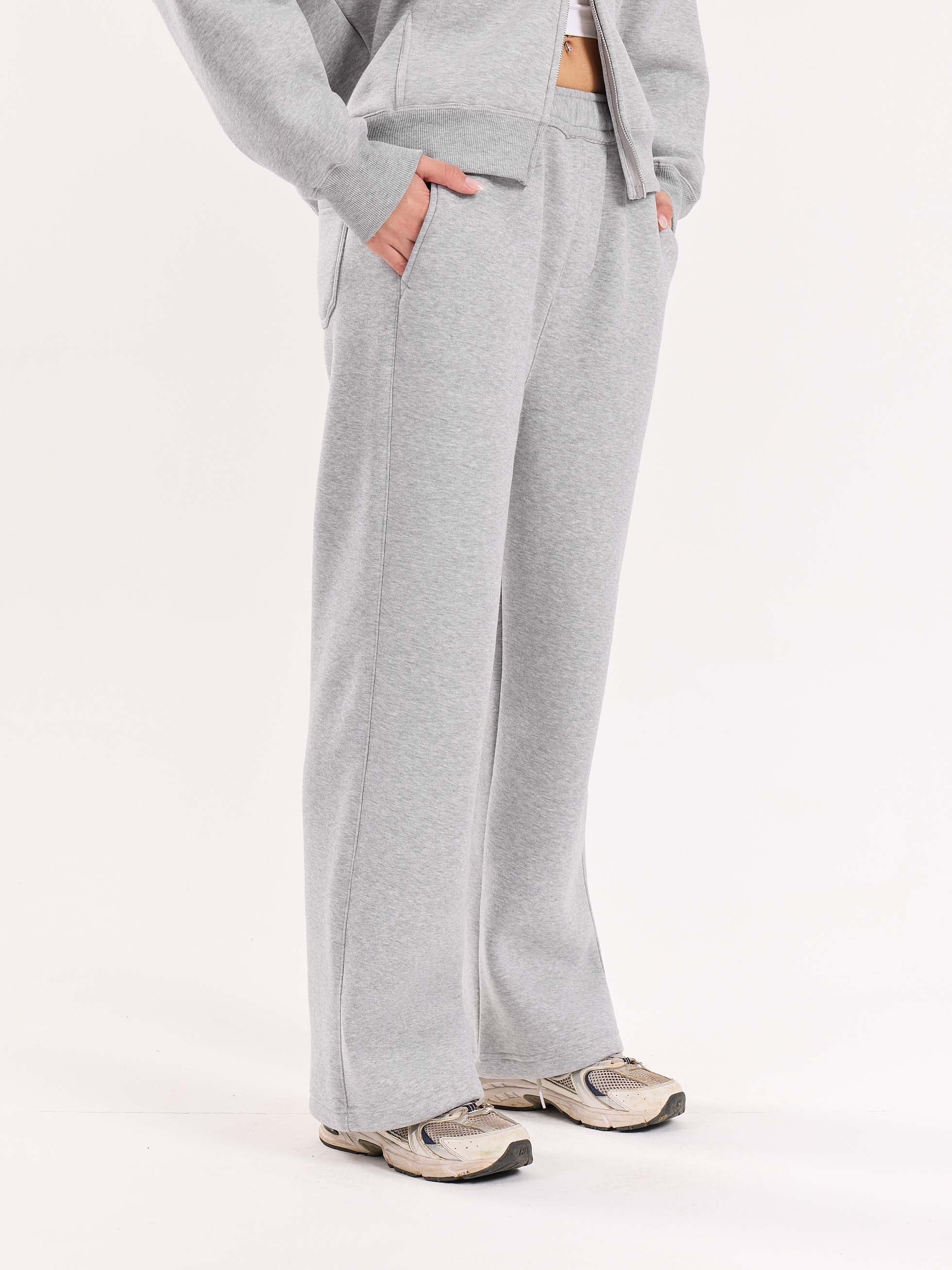 Marl Grey Fleece Sweatpants - Image 5