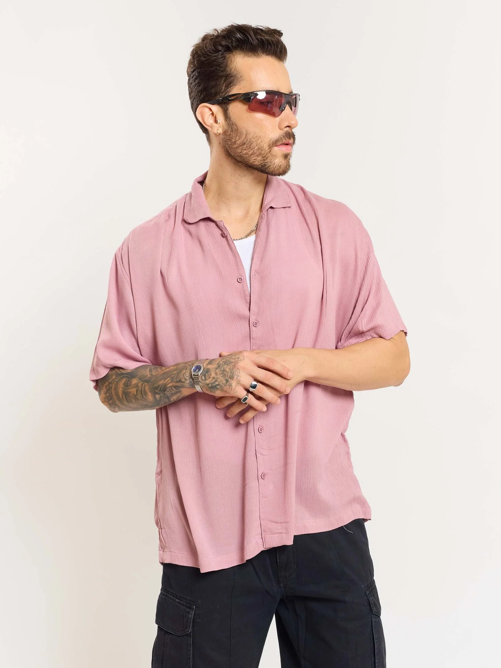 Mauve Wrinkled Shirt - Image 4