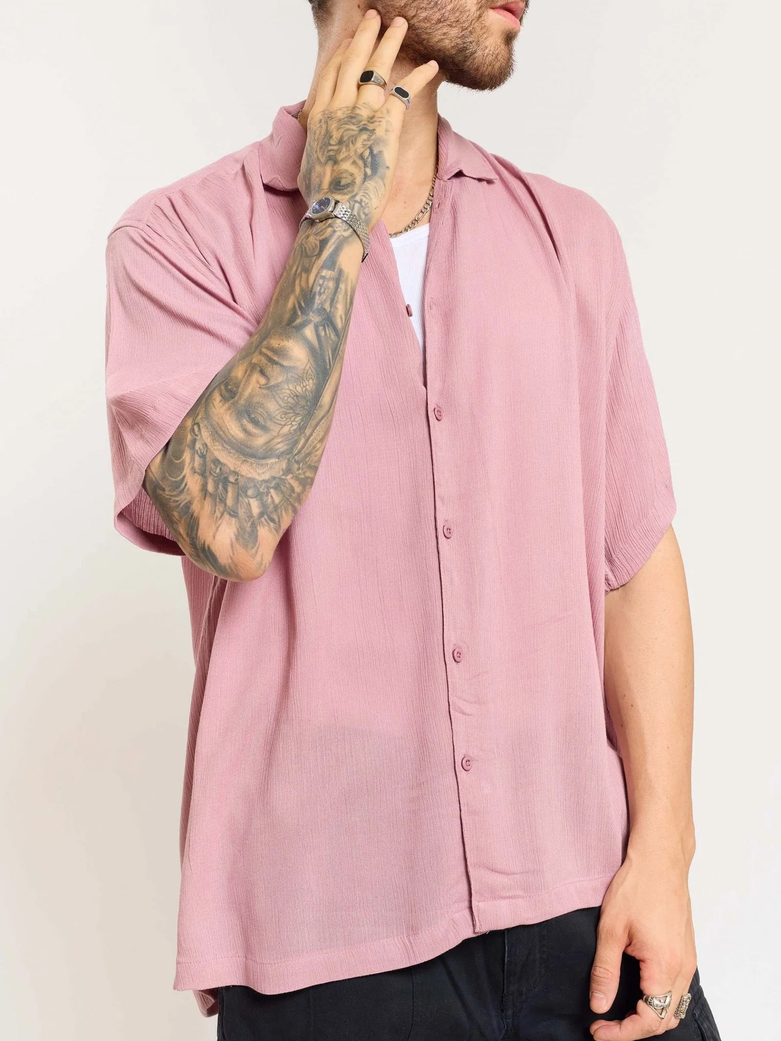 Mauve Wrinkled Shirt - Image 5