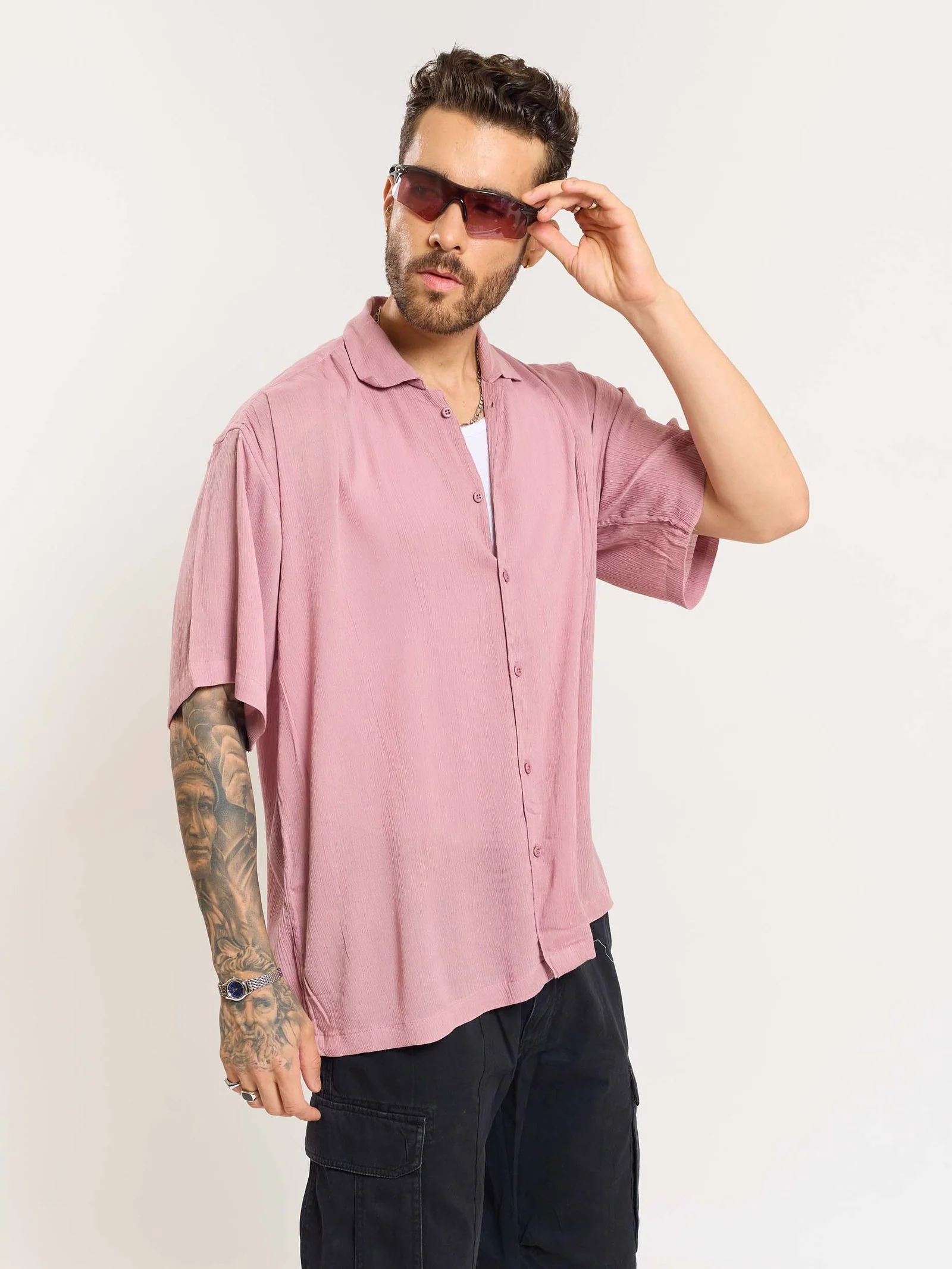 Mauve Wrinkled Shirt - Image 6