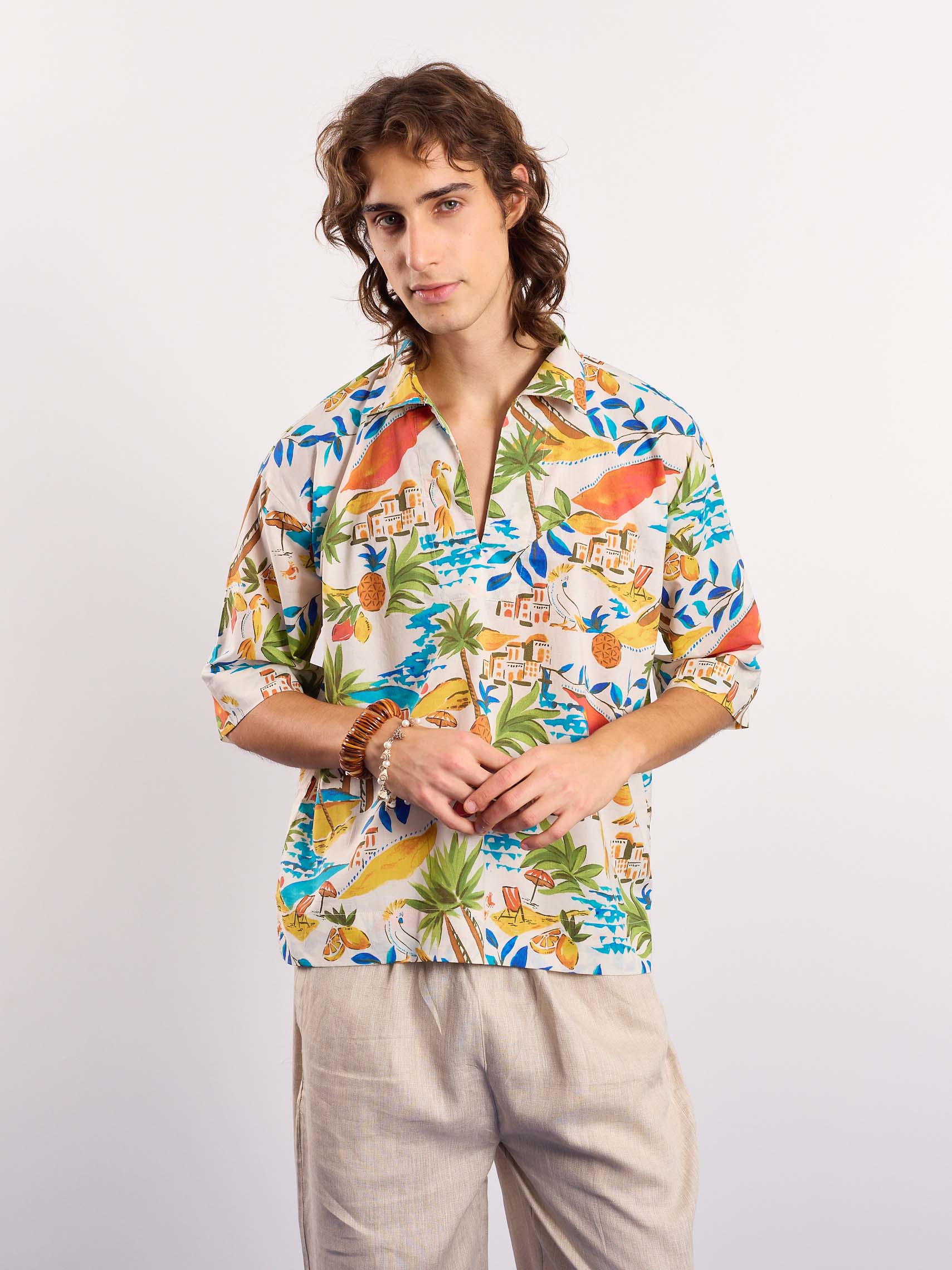 Mediterranean Summer Printed Pullover - Image 3