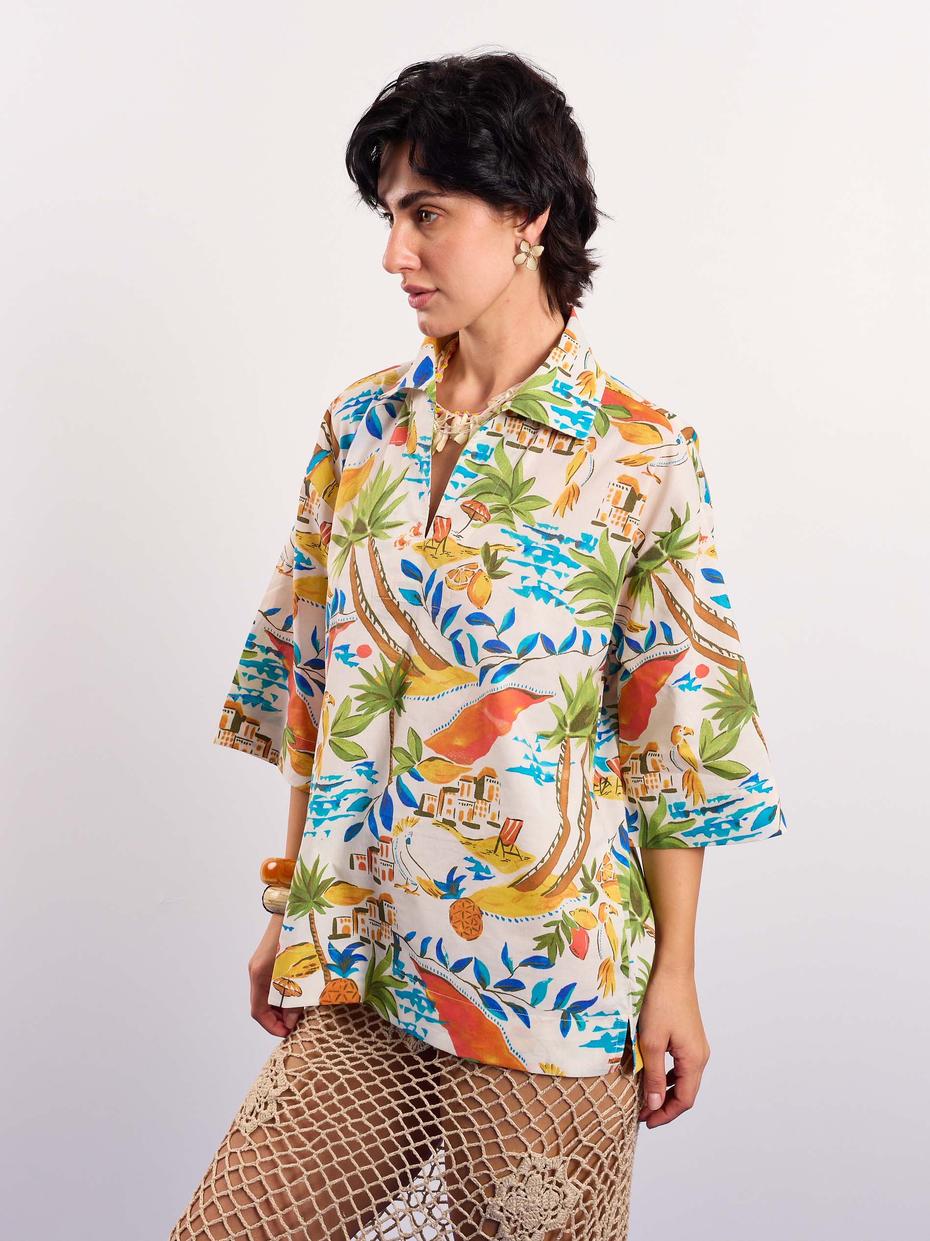 Mediterranean Summer Printed Pullover - Image 6