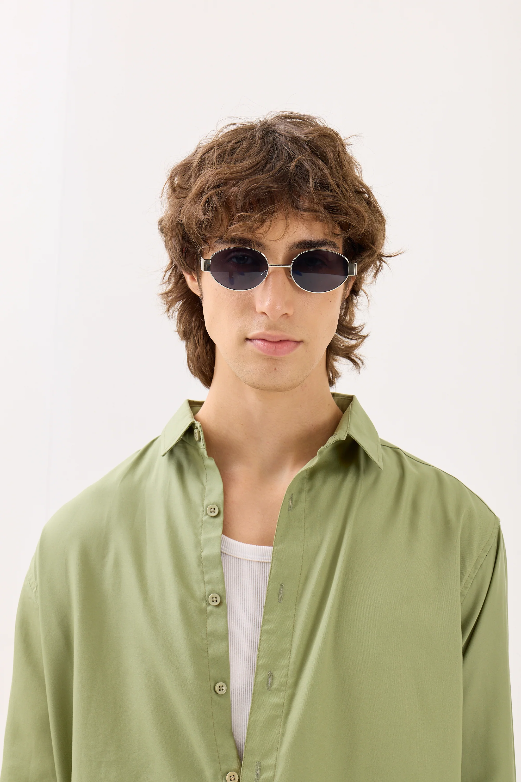 Mint Green Drape Shirt - Image 4