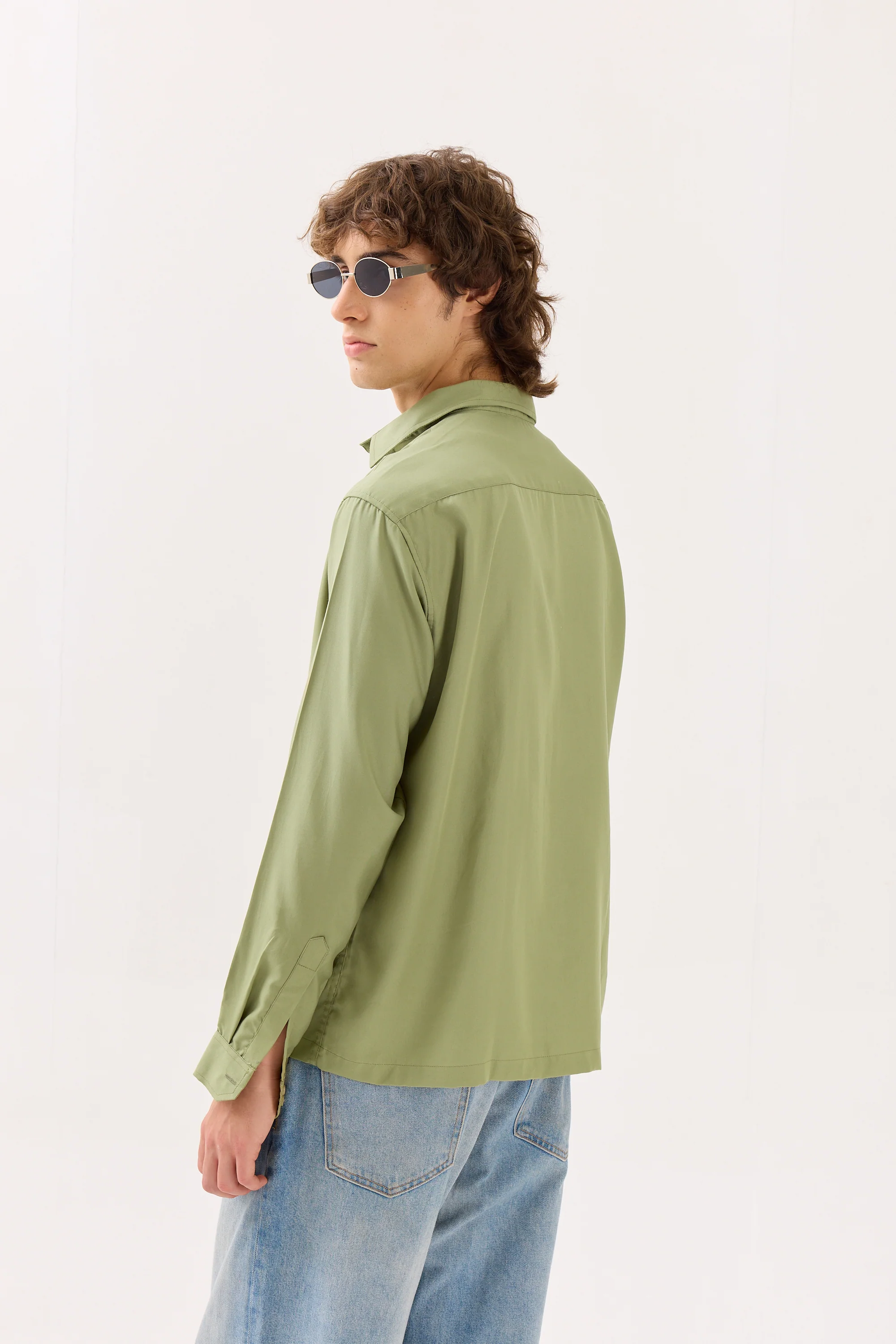Mint Green Drape Shirt - Image 6
