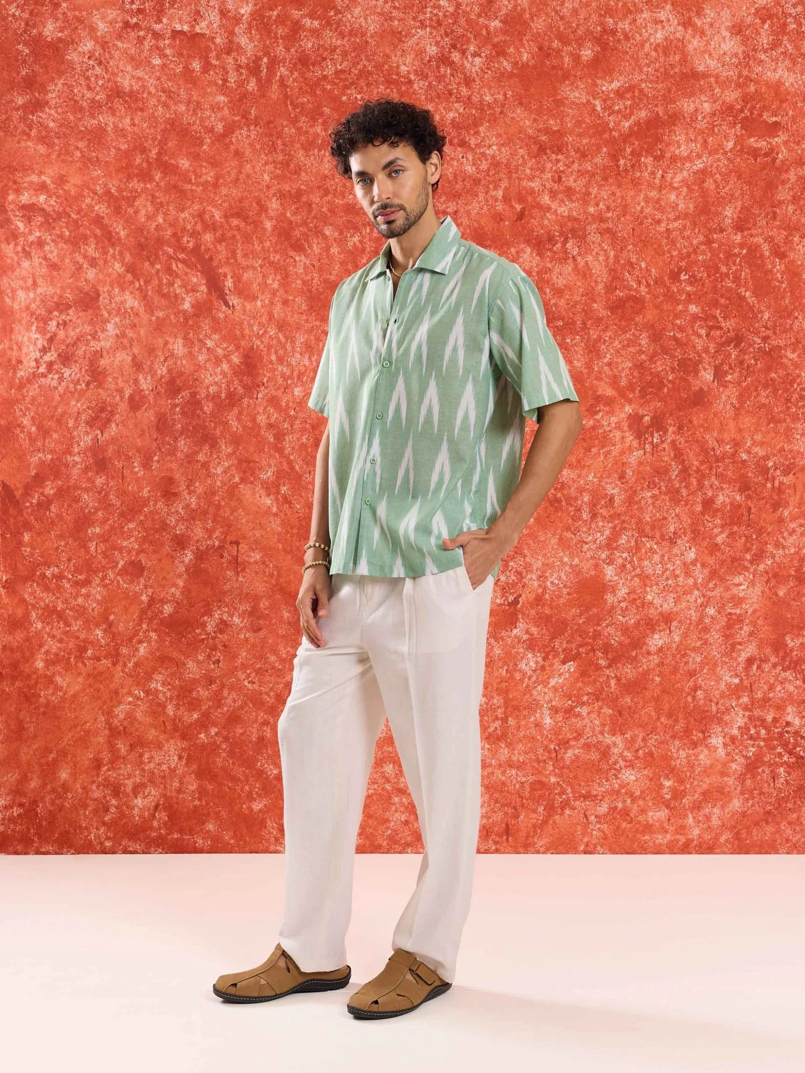 Mint Green Ikat Shirt - Image 2