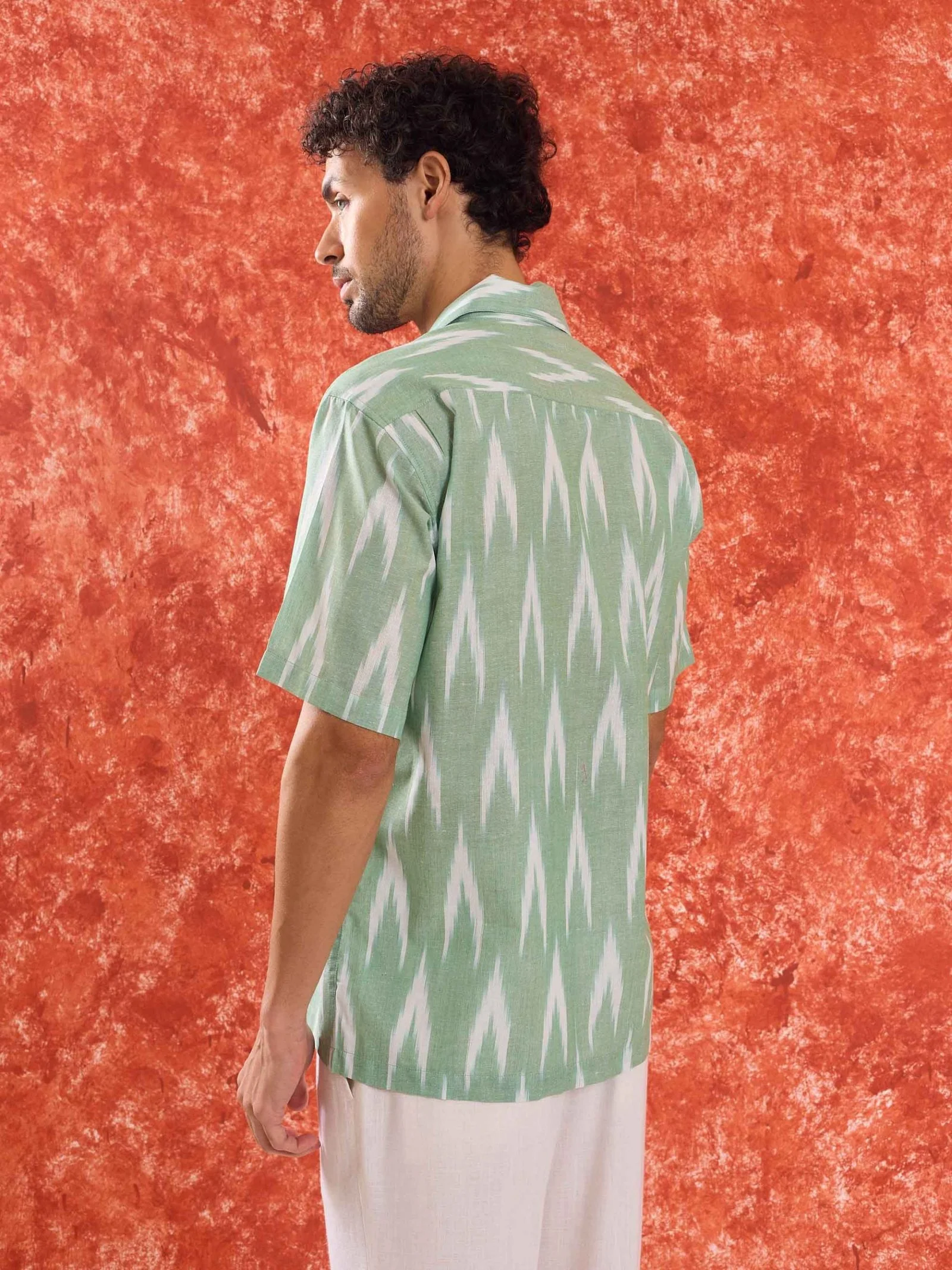 Mint Green Ikat Shirt - Image 6