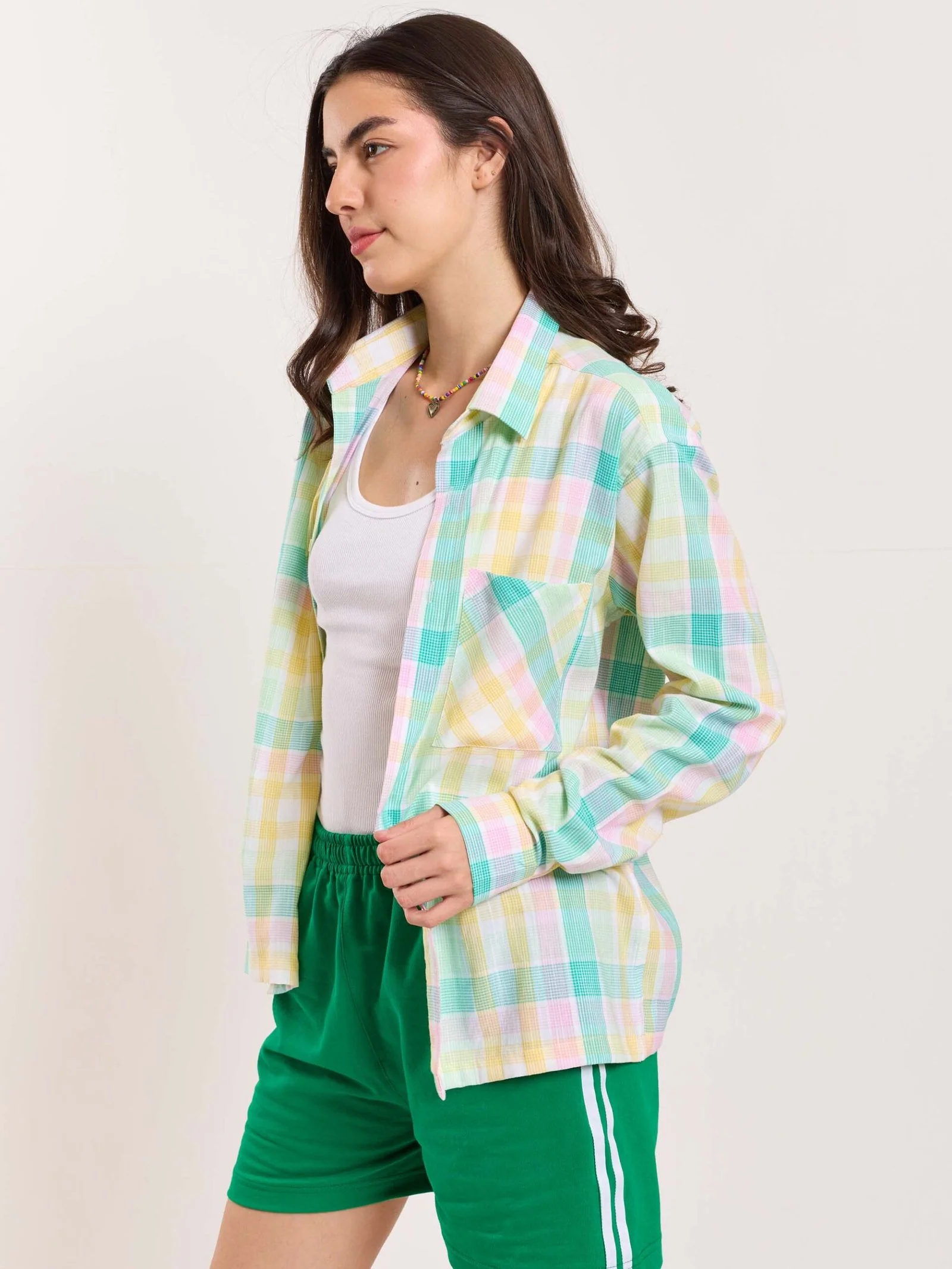 Multicolor Checked Holiday Shirt - Image 8