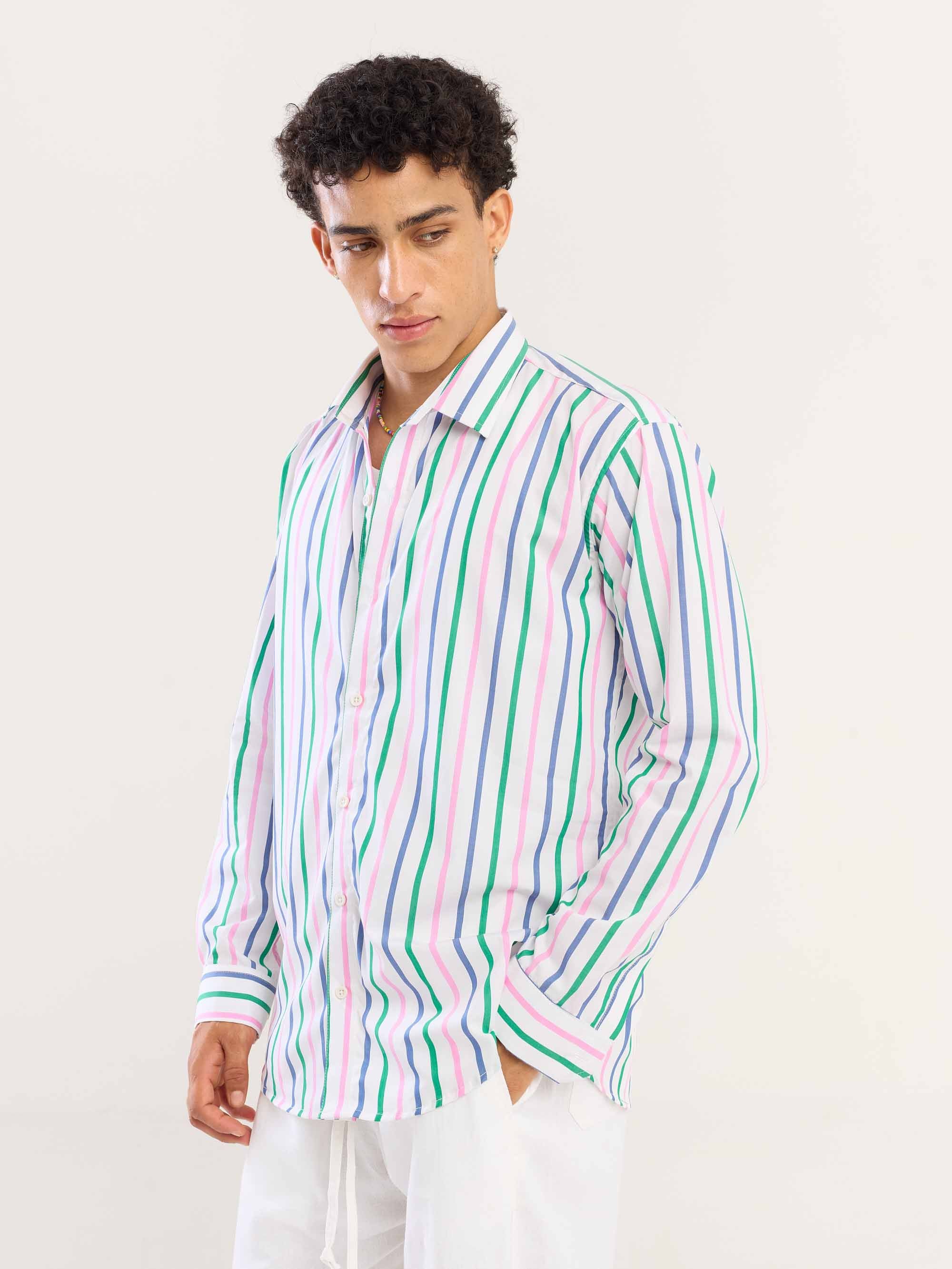 Multicolor Striped Poplin Shirt - Image 5