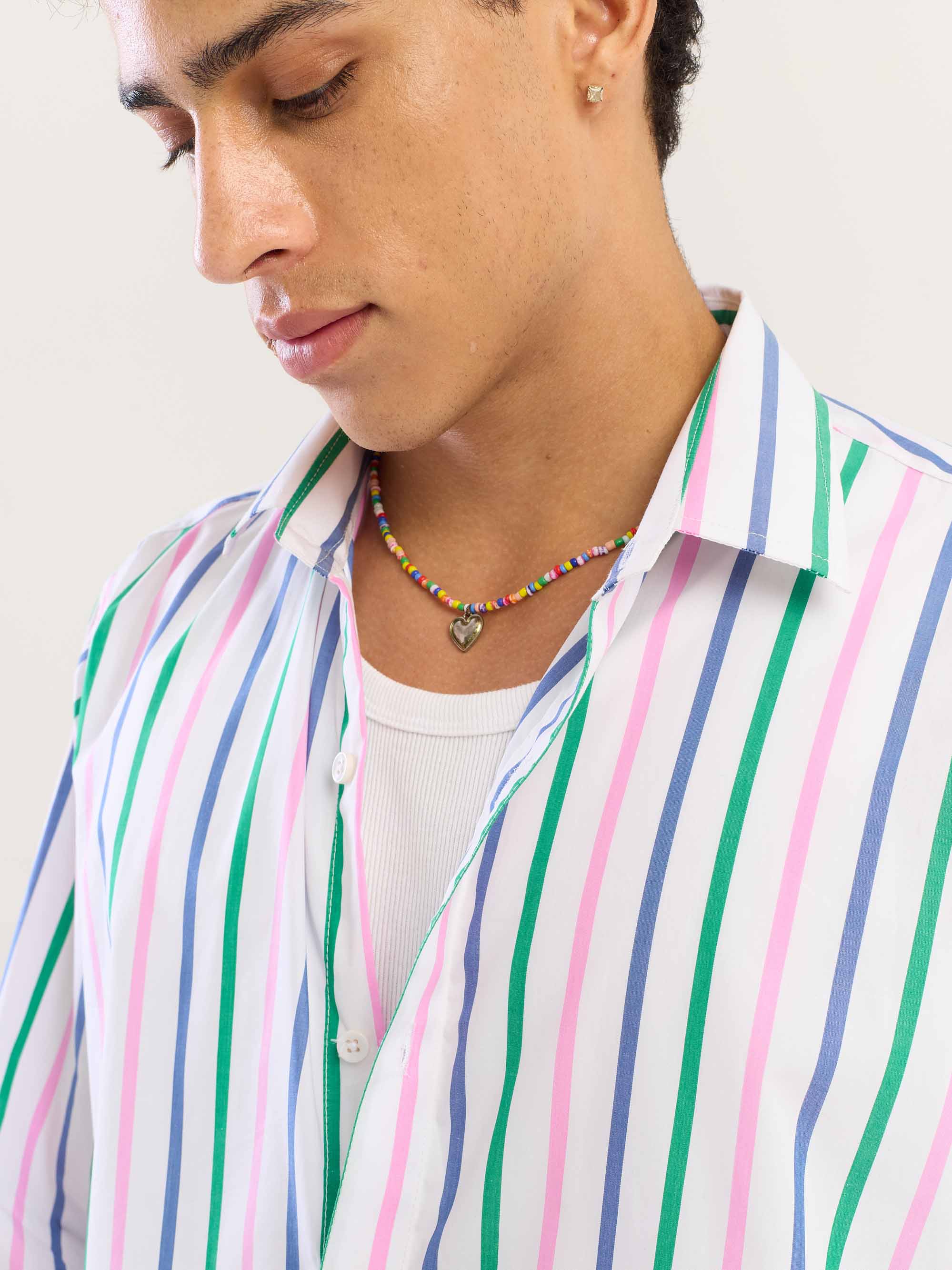 Multicolor Striped Poplin Shirt - Image 7