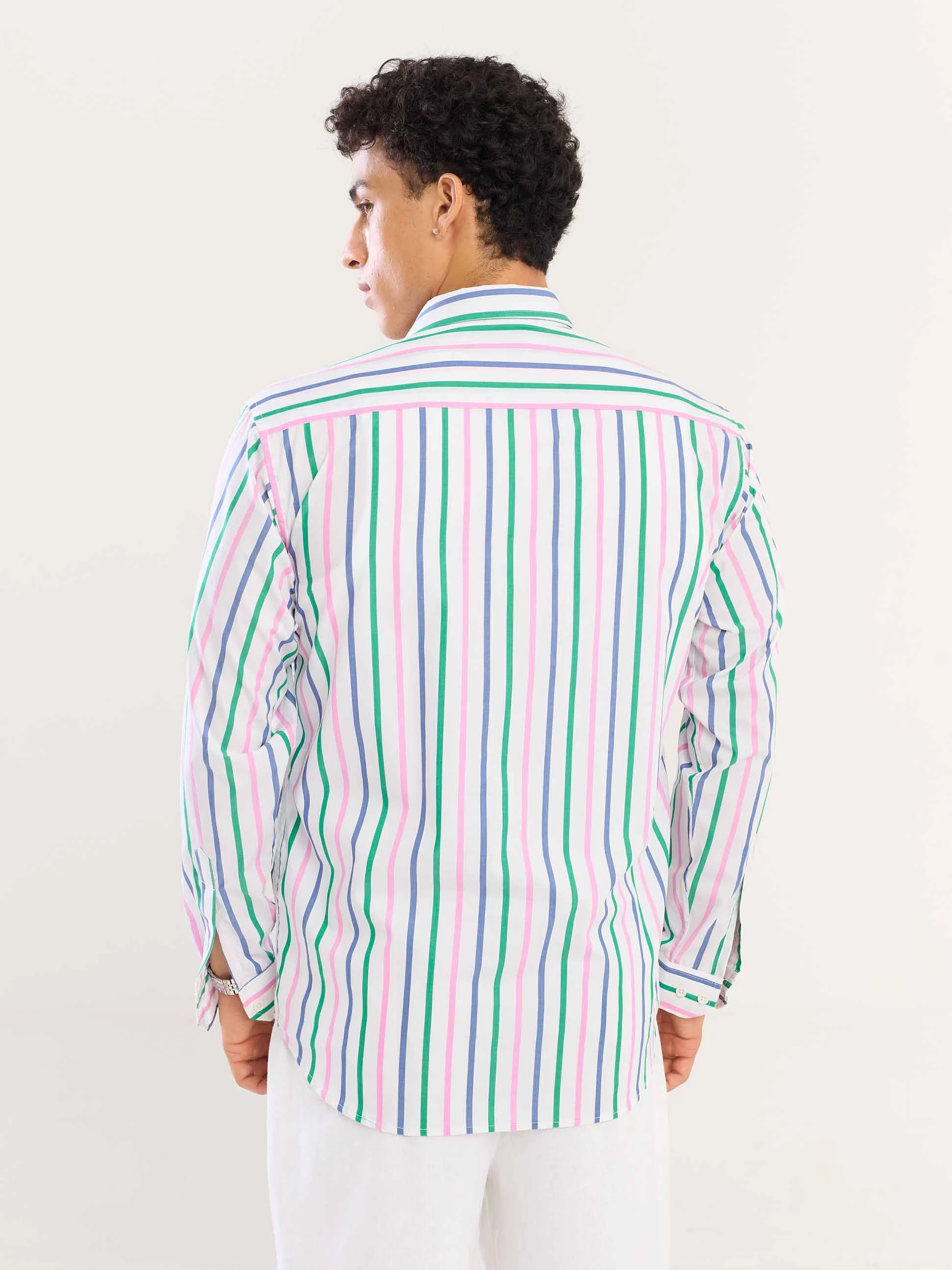 Multicolor Striped Poplin Shirt - Image 8