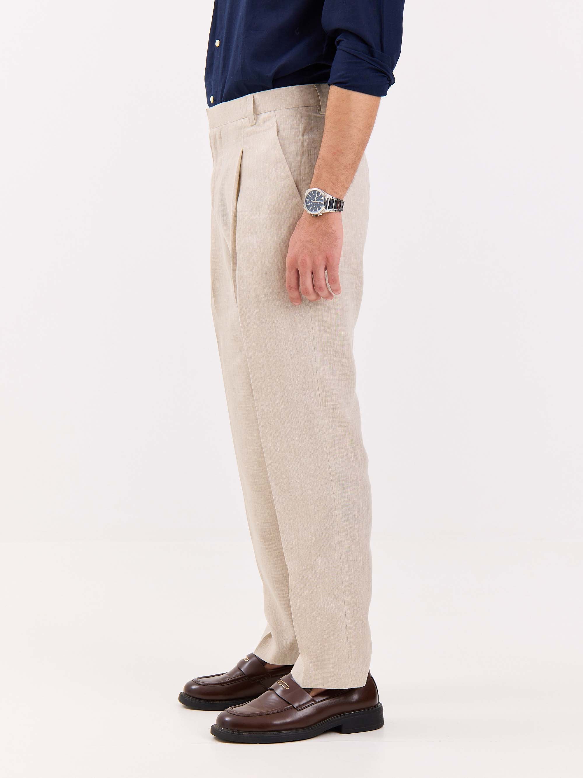 Natural Linen Trousers - Image 6